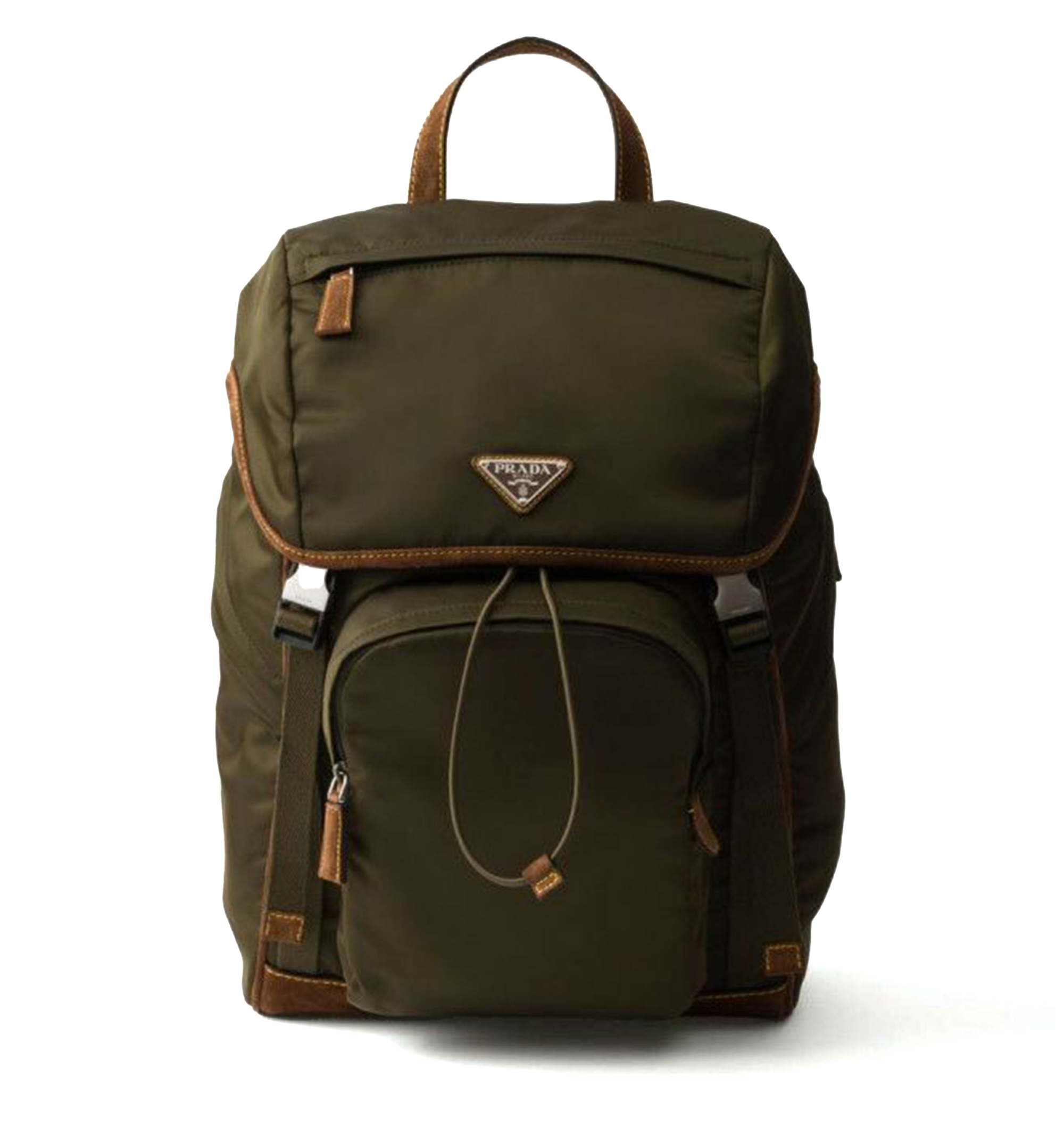 Re-Nylon and Leather Backpack