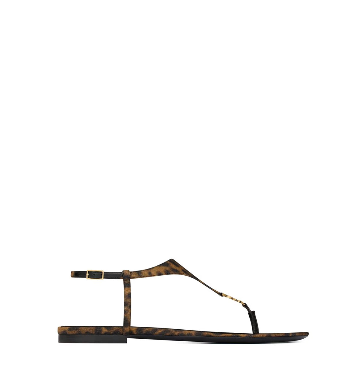 CASSANDRA sandals in leopard grosgrain