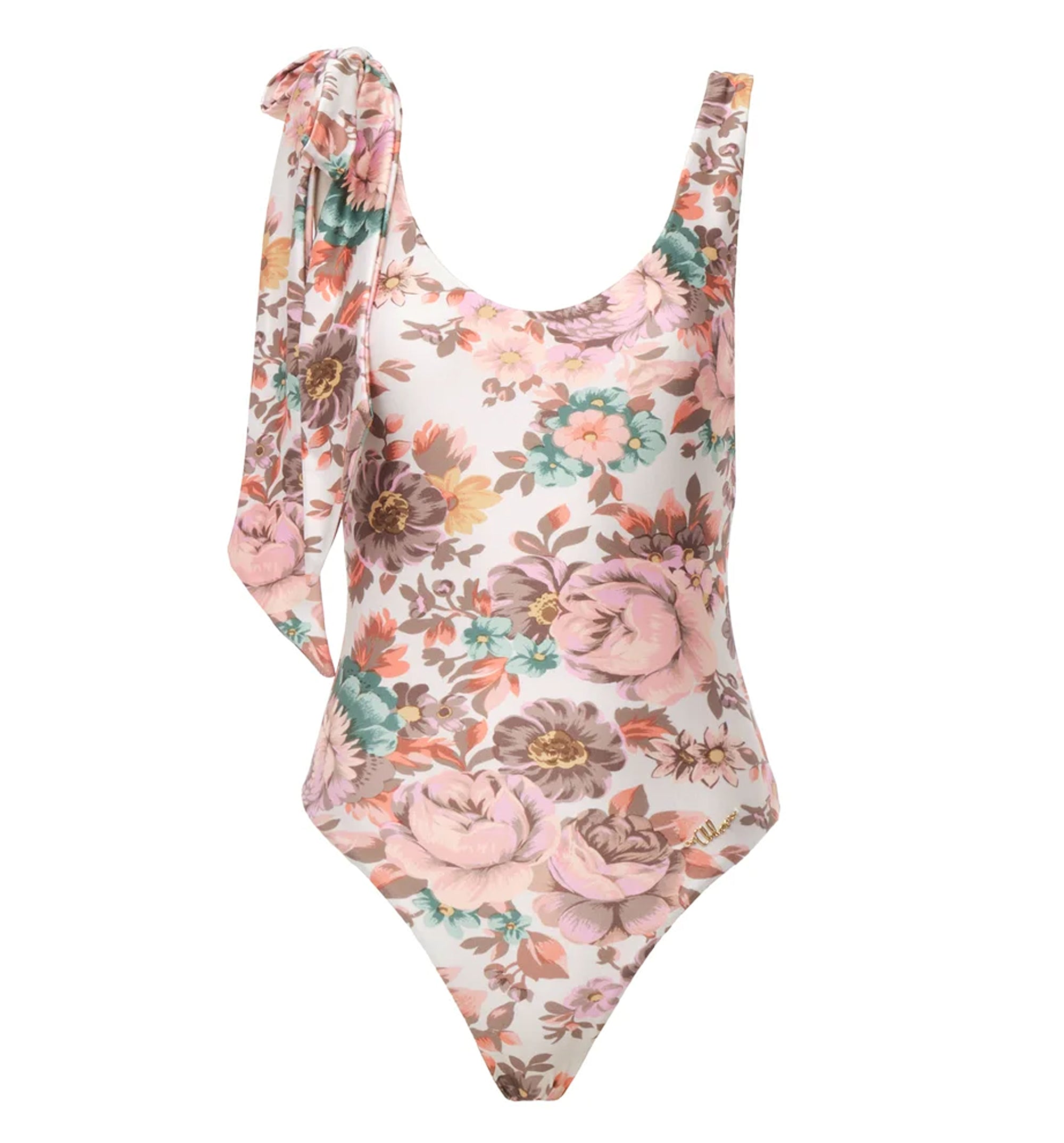 Knotted-Strap One-Piece Swimsuit