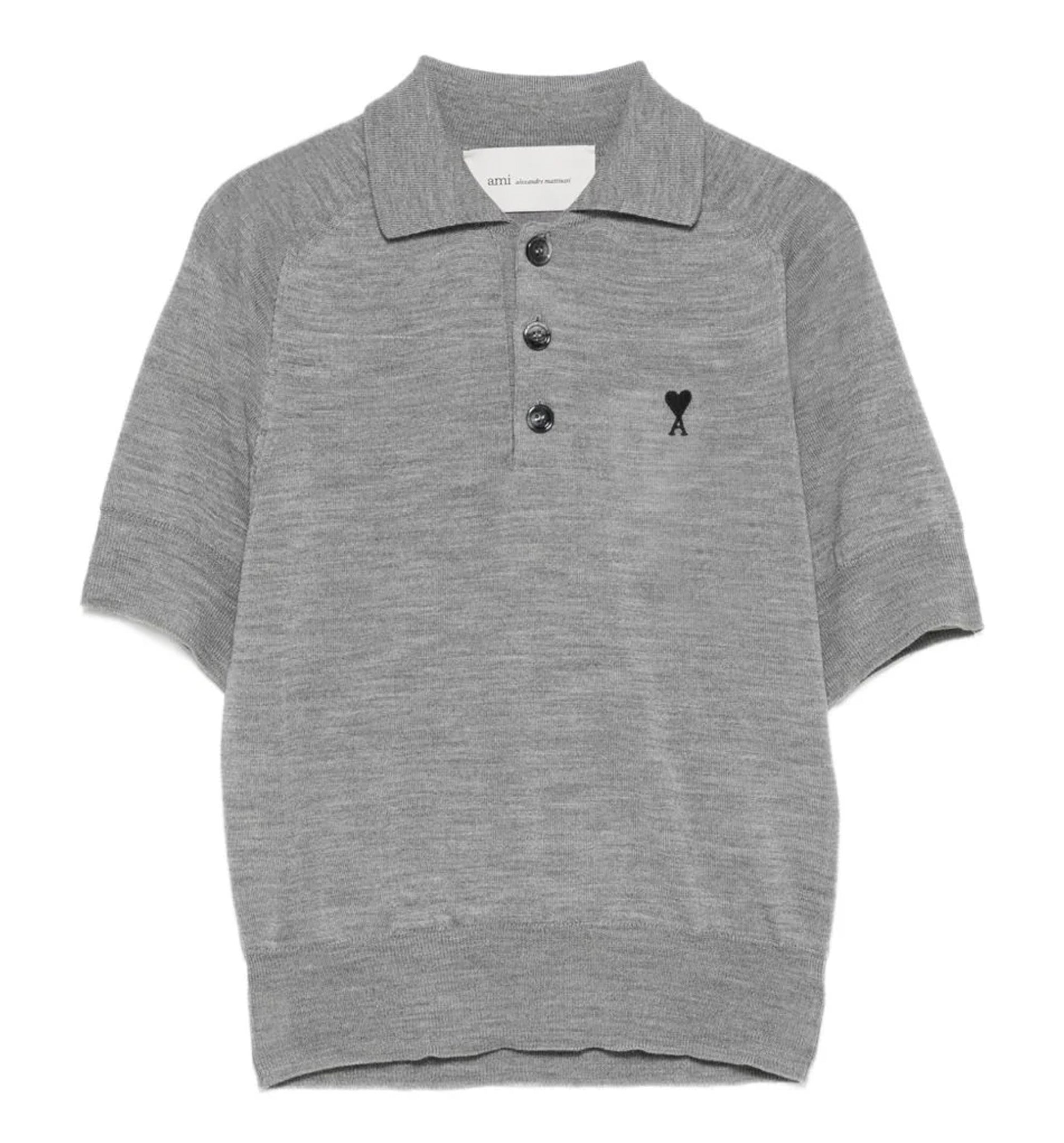 Wool Short Sleeves Ami De Coeur Polo