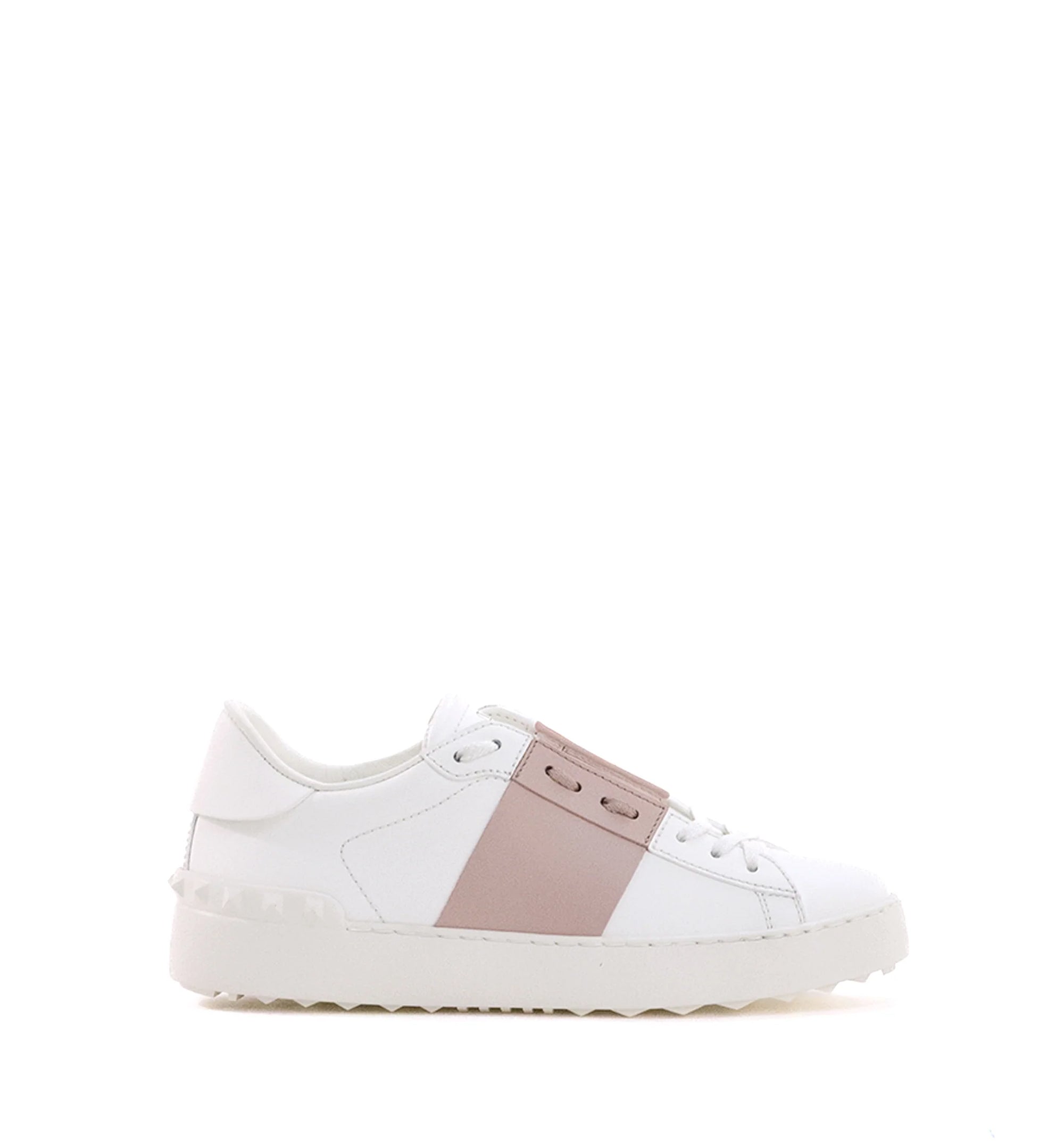 Open sneakers with powder pink band