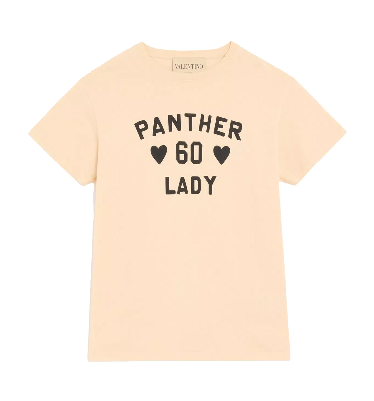 Cotton Jersey T-Shirt With Panther Lady Print