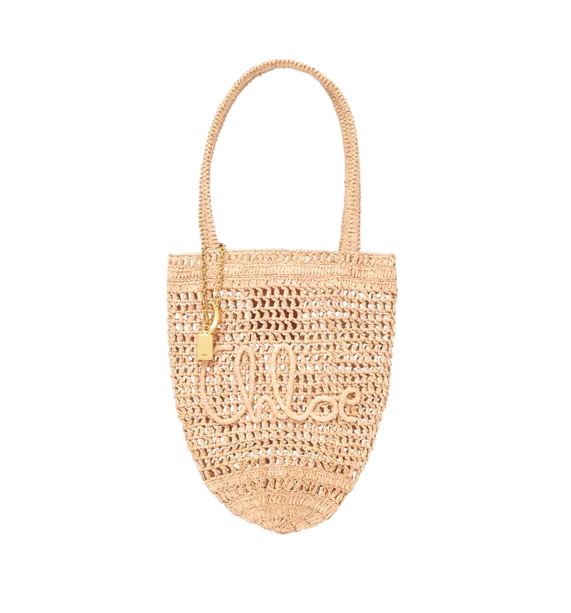 Small Summer Banana Tote Bag In Raffia
