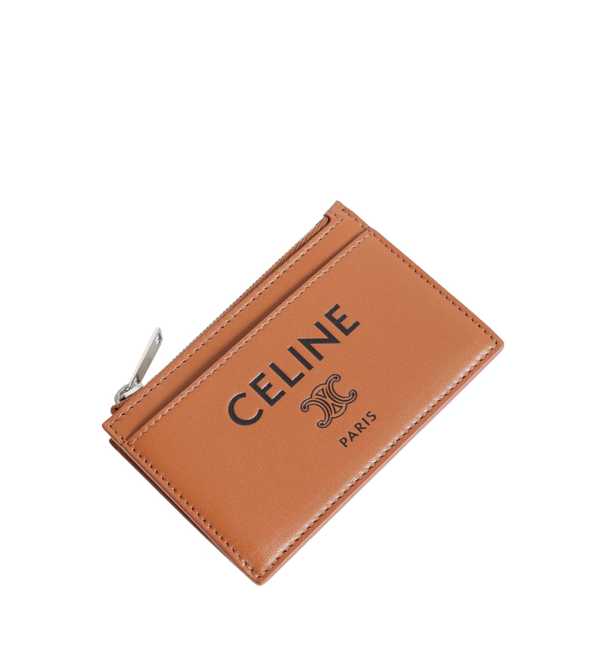 Zipped Card Holder In Smooth Lambskin