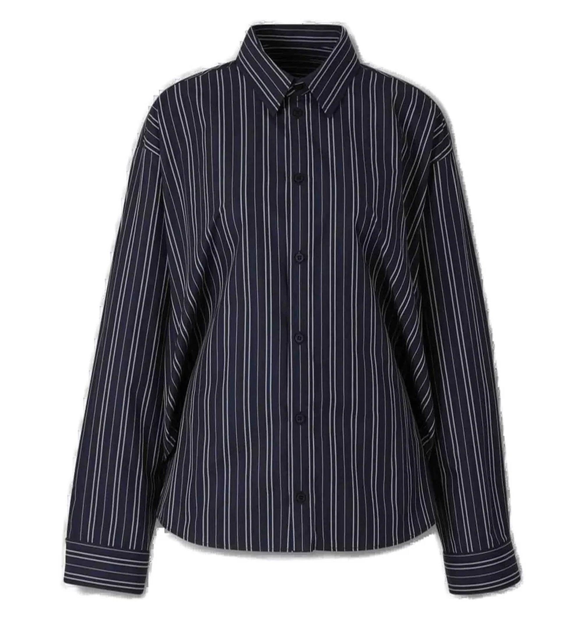 Pinstriped Long-Sleeved Shirt