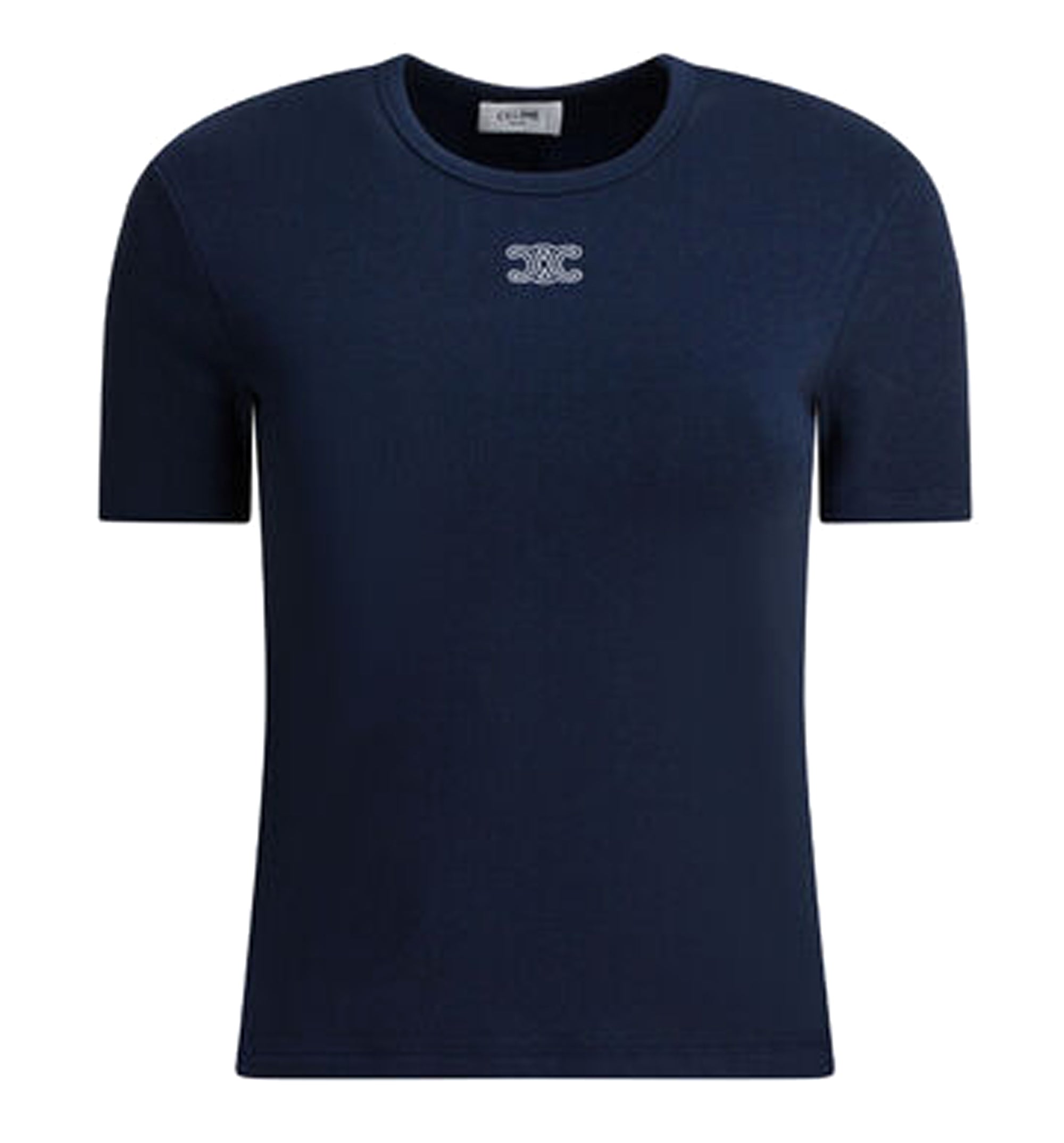 Triomphe Logo Embroidery Cotton T-Shirt