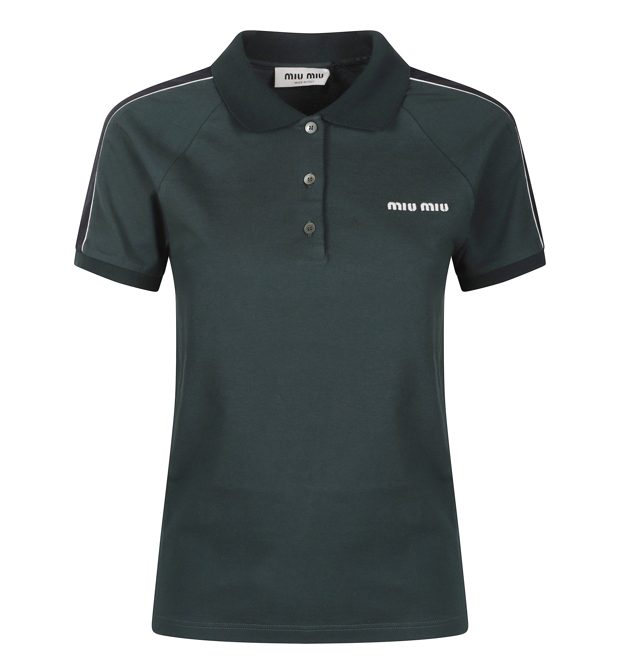 Two-Tone Jersey Polo Shirt With Embroidered Logo
