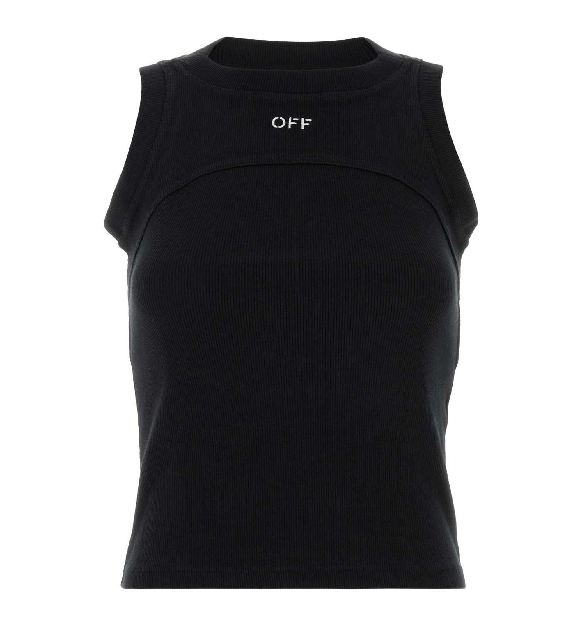 Off Stamp Ribbed Tank Top