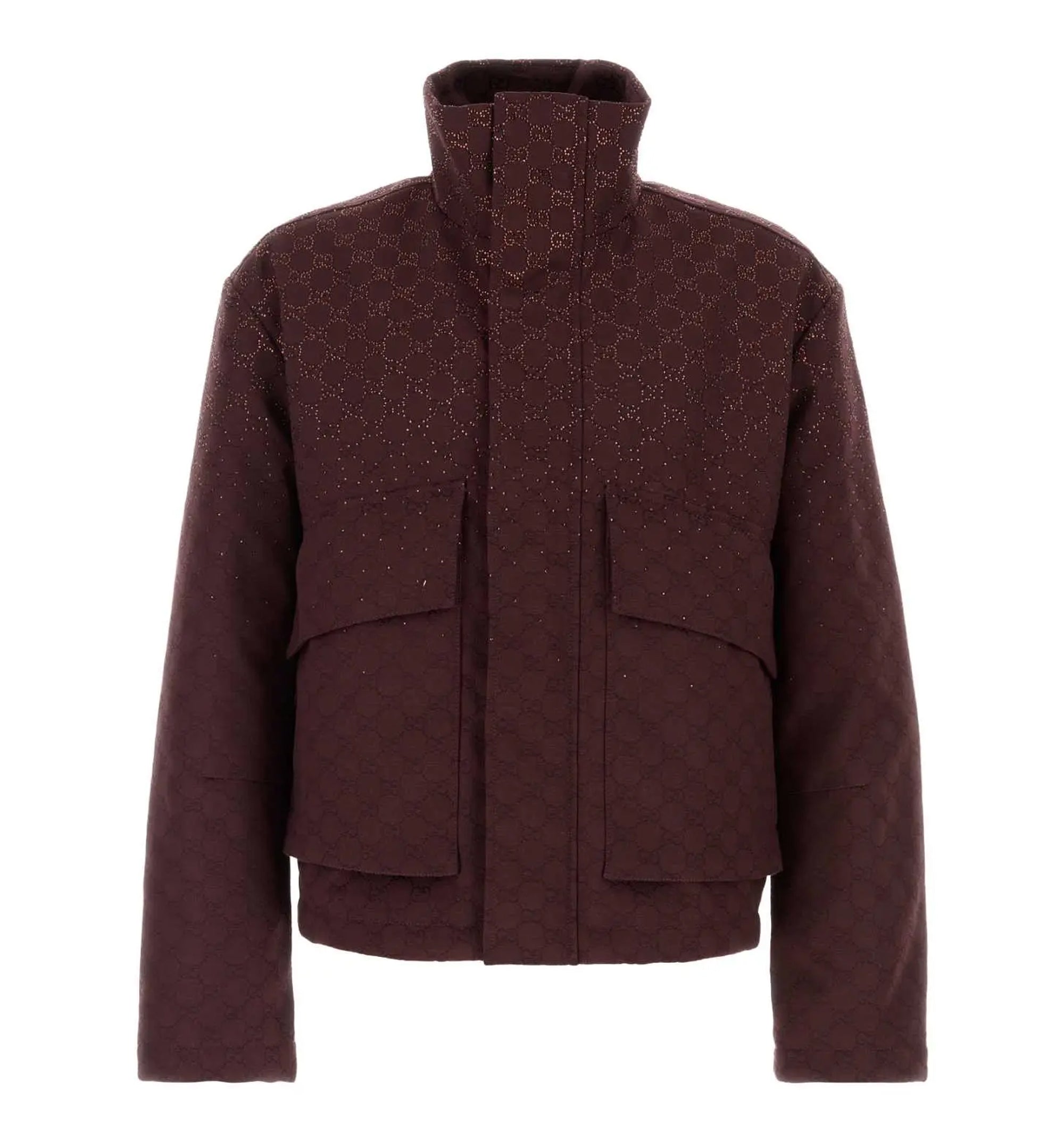 GG Canvas Padded Jacket With Crystals