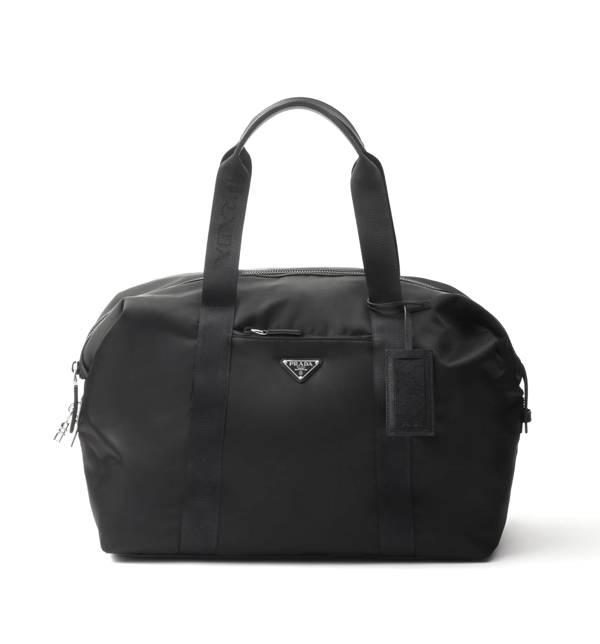 Re-Nylon and Saffiano leather duffle bag