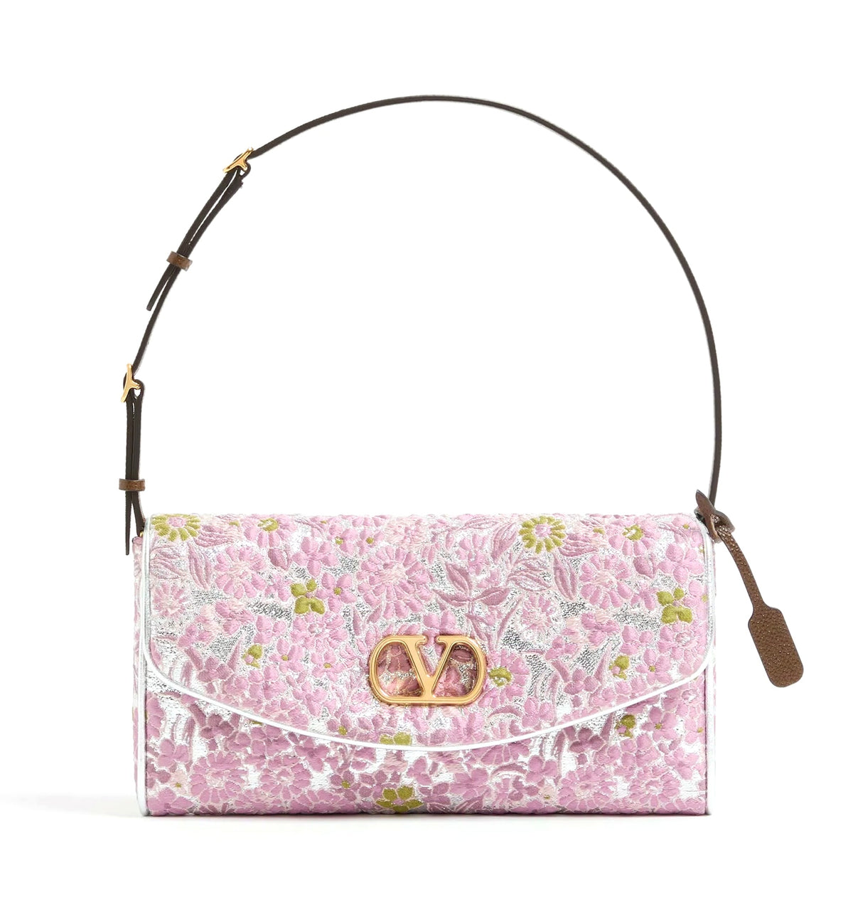 DeVain Small Shoulder Bag In Jacquard Lurex Fabric
