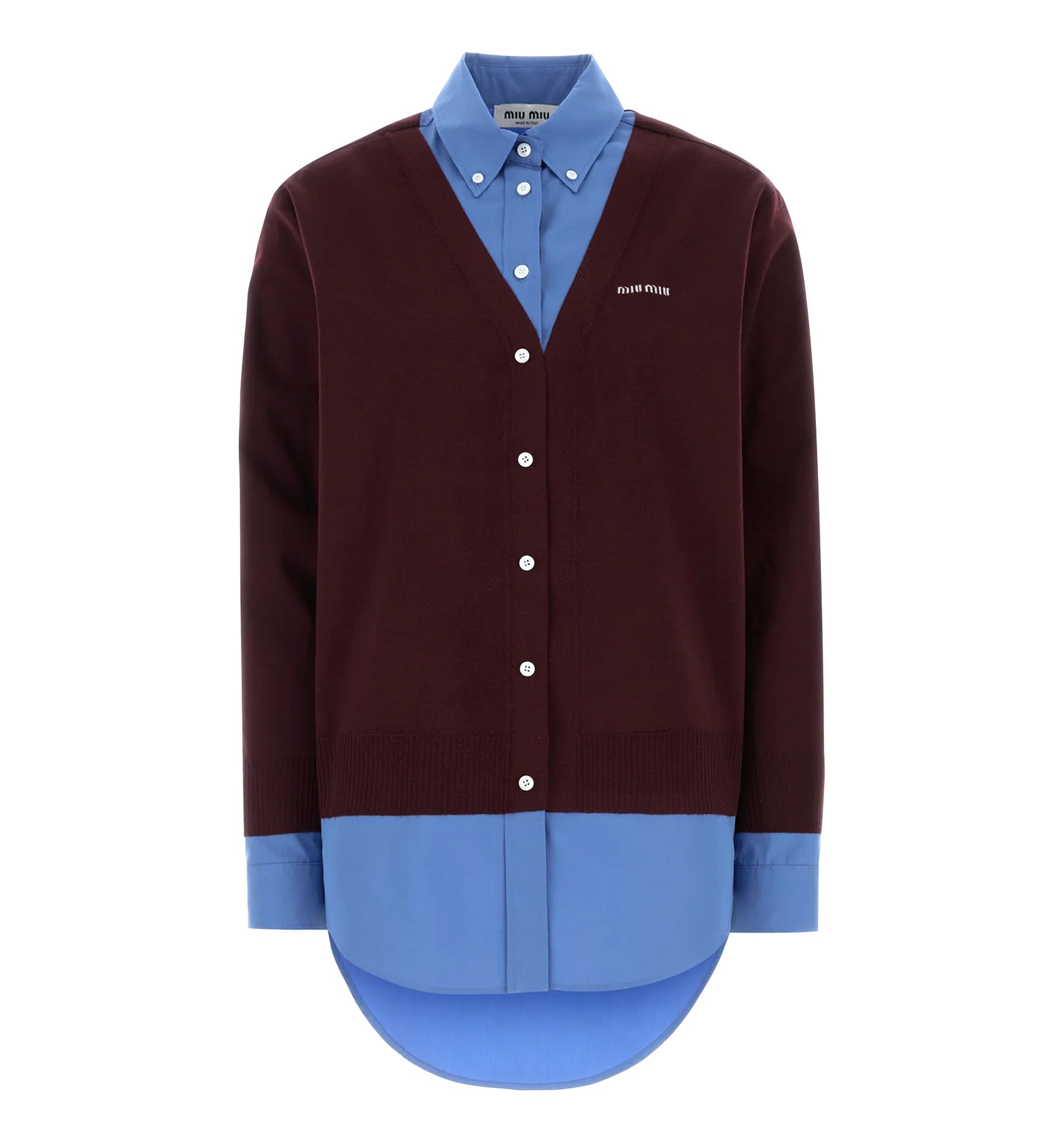 Cashmere And Poplin Shirt