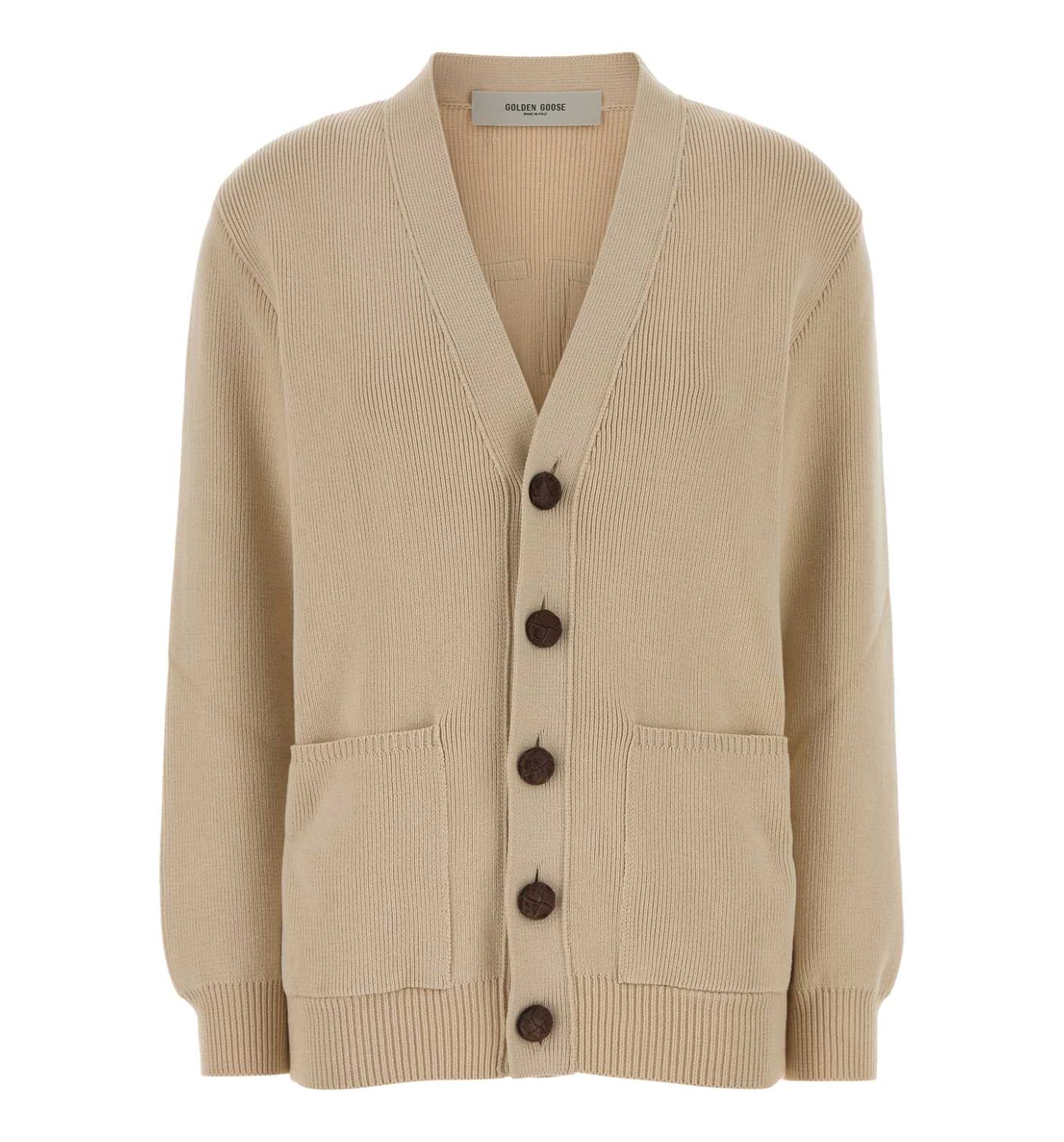 Cardigan With ‘Golden’ Lettering On The Back