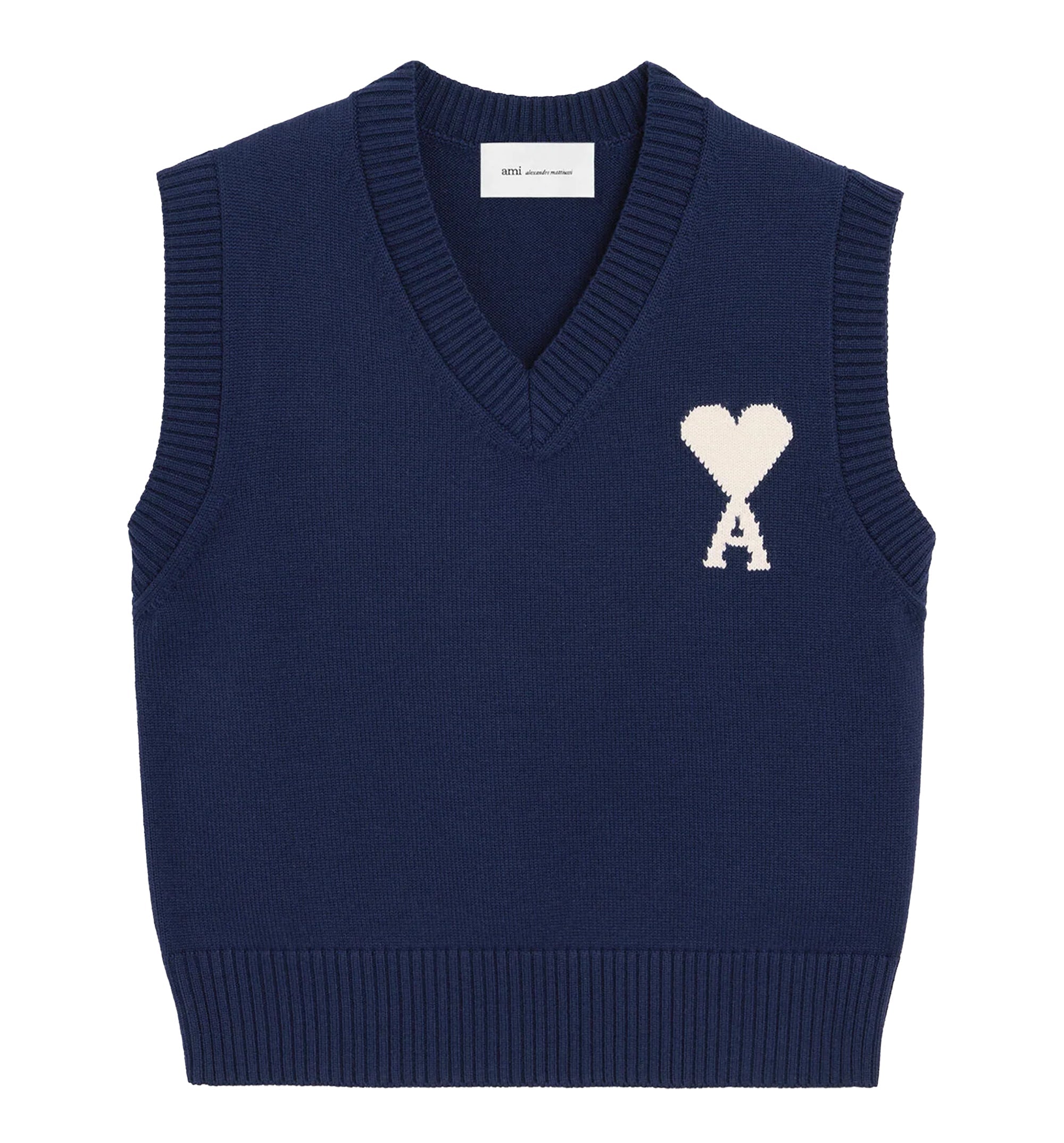 Wool And Cotton Sleeveless Ami De Coeur Sweater
