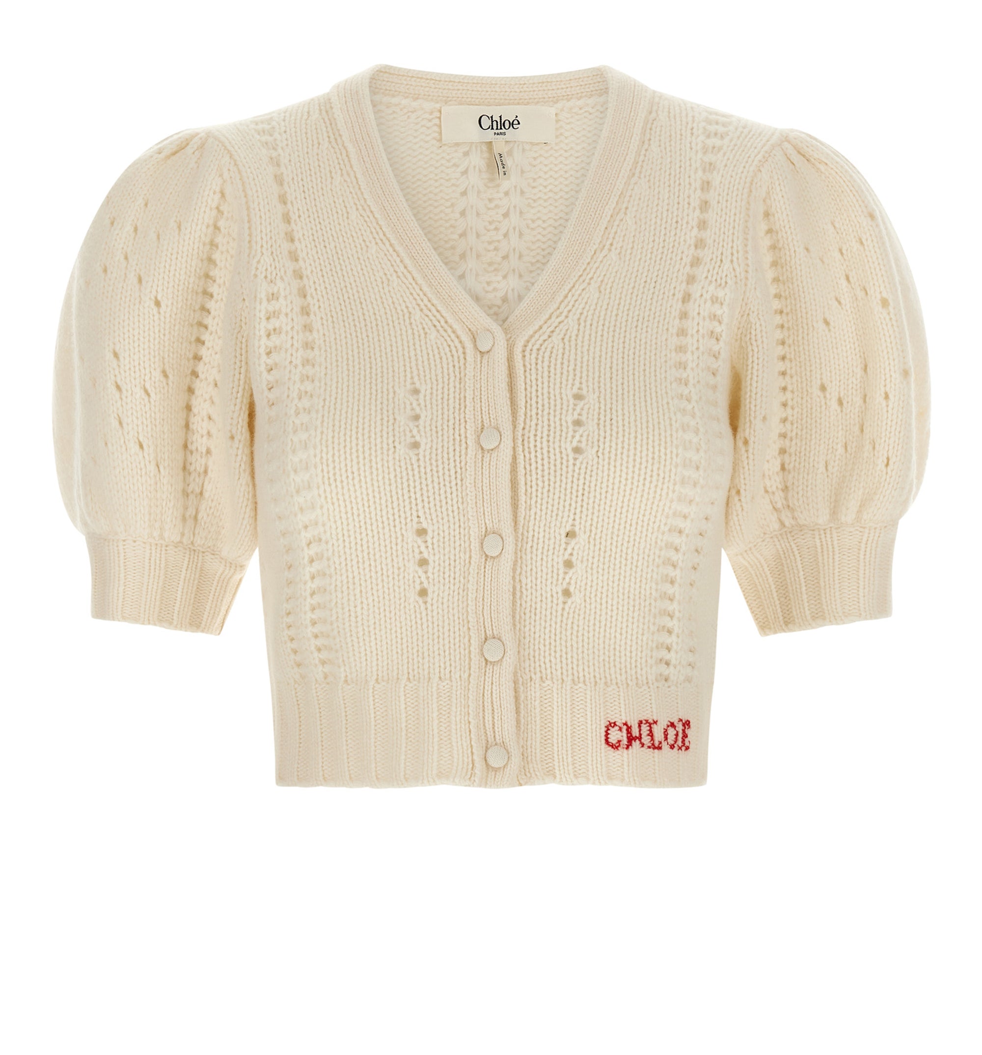 Jacquard Logo Cardigan