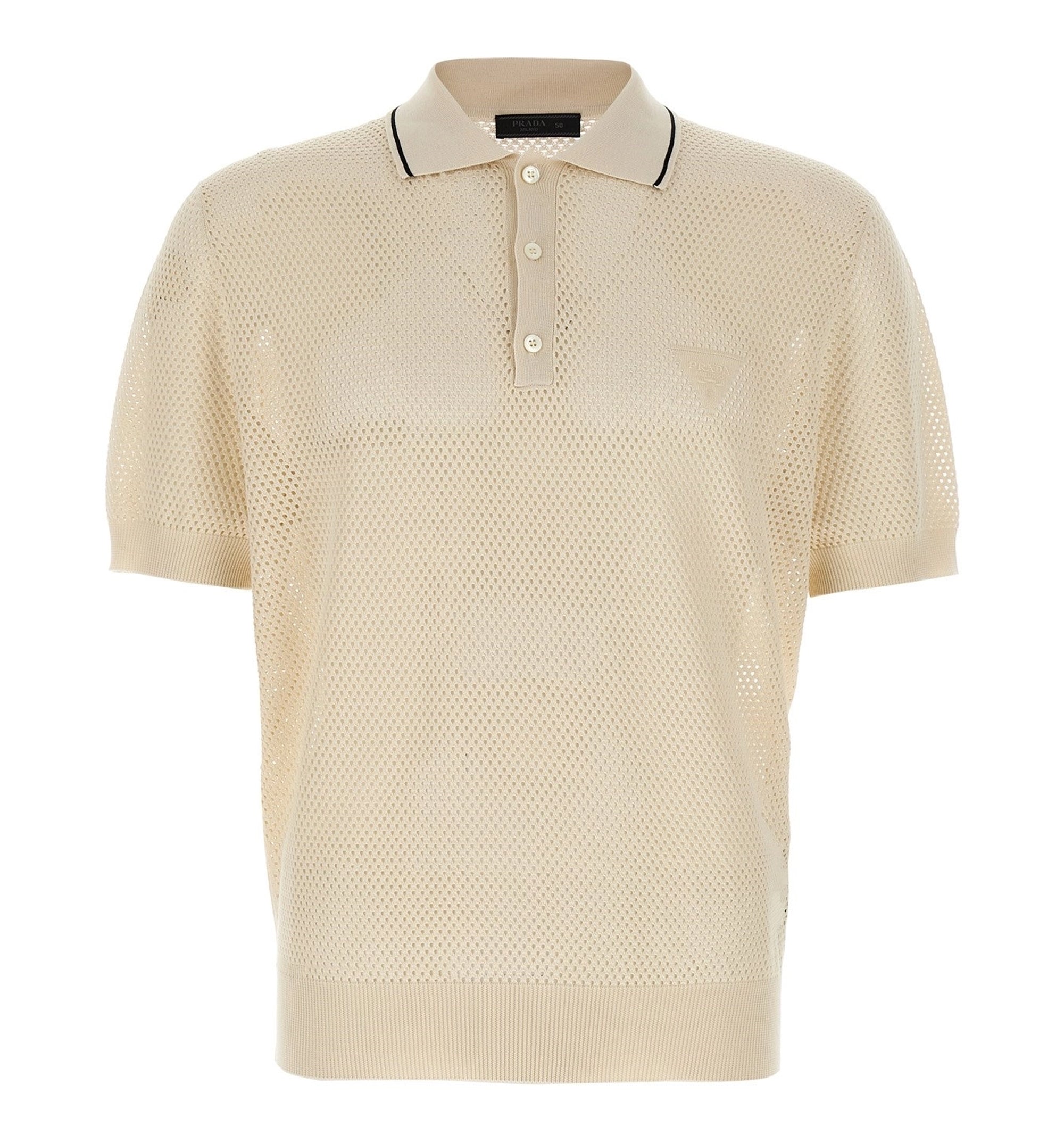 Openwork polo shirt