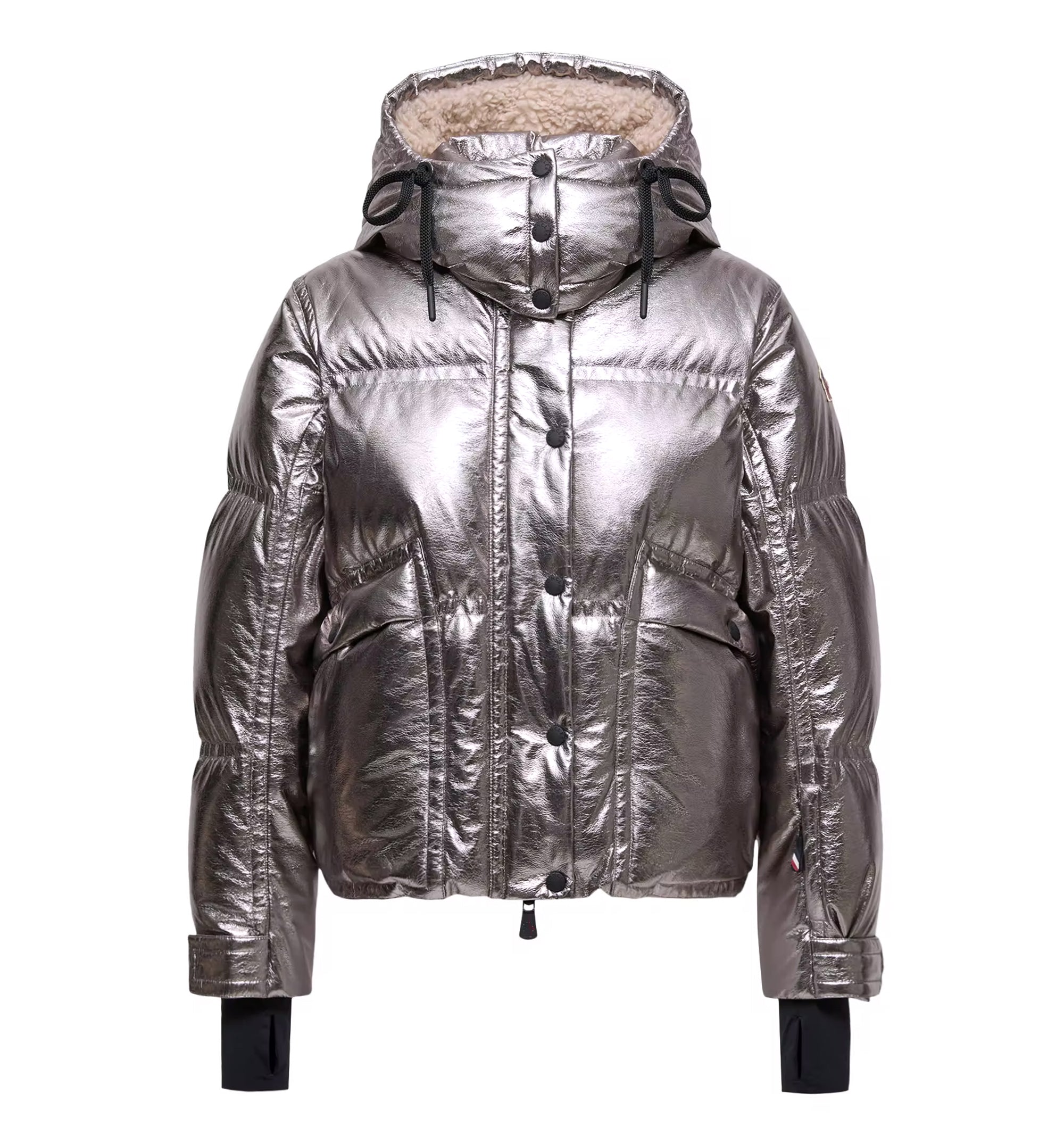 Calaque Metallic Hooded Insulated Ski Jacket