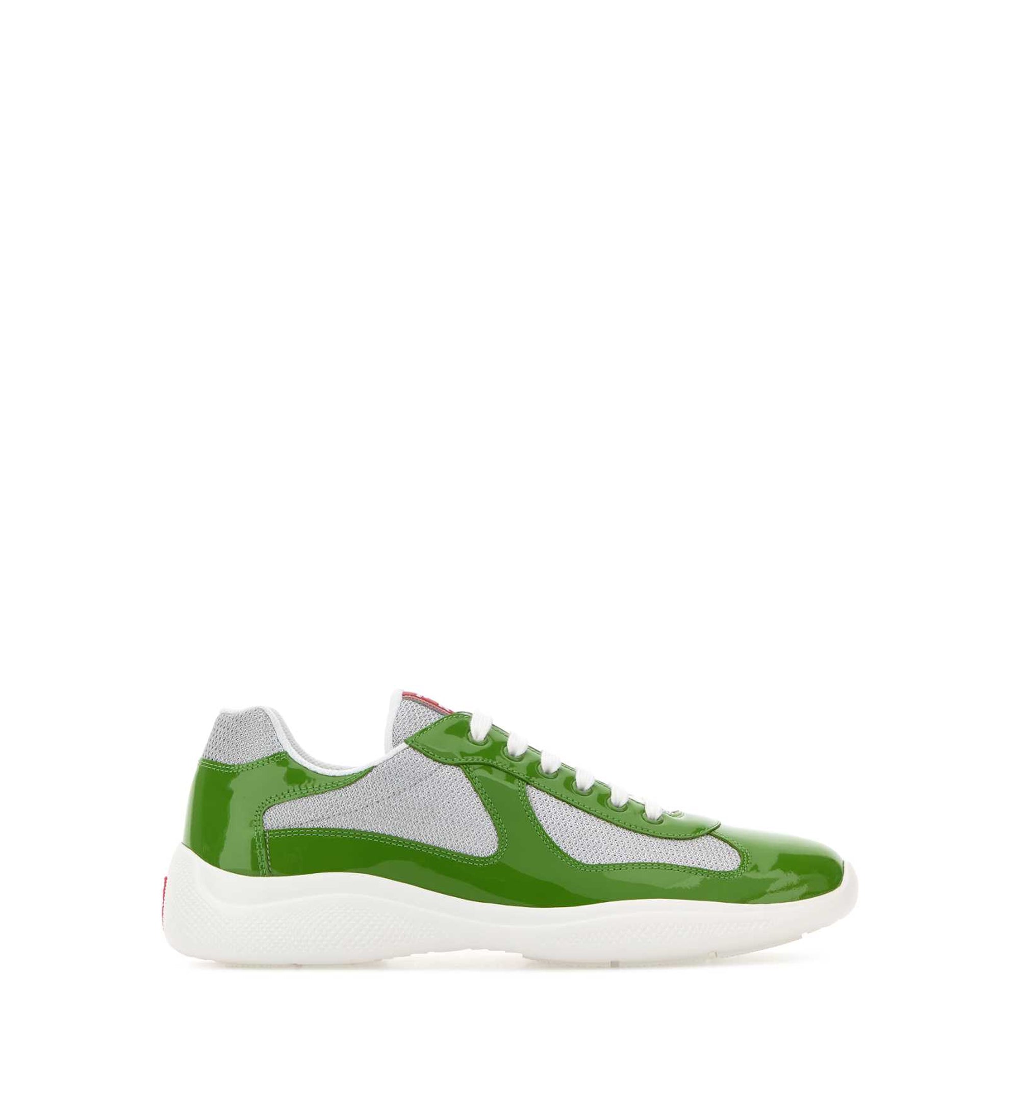 Patent leather and technical fabric Prada America's Cup sneakers