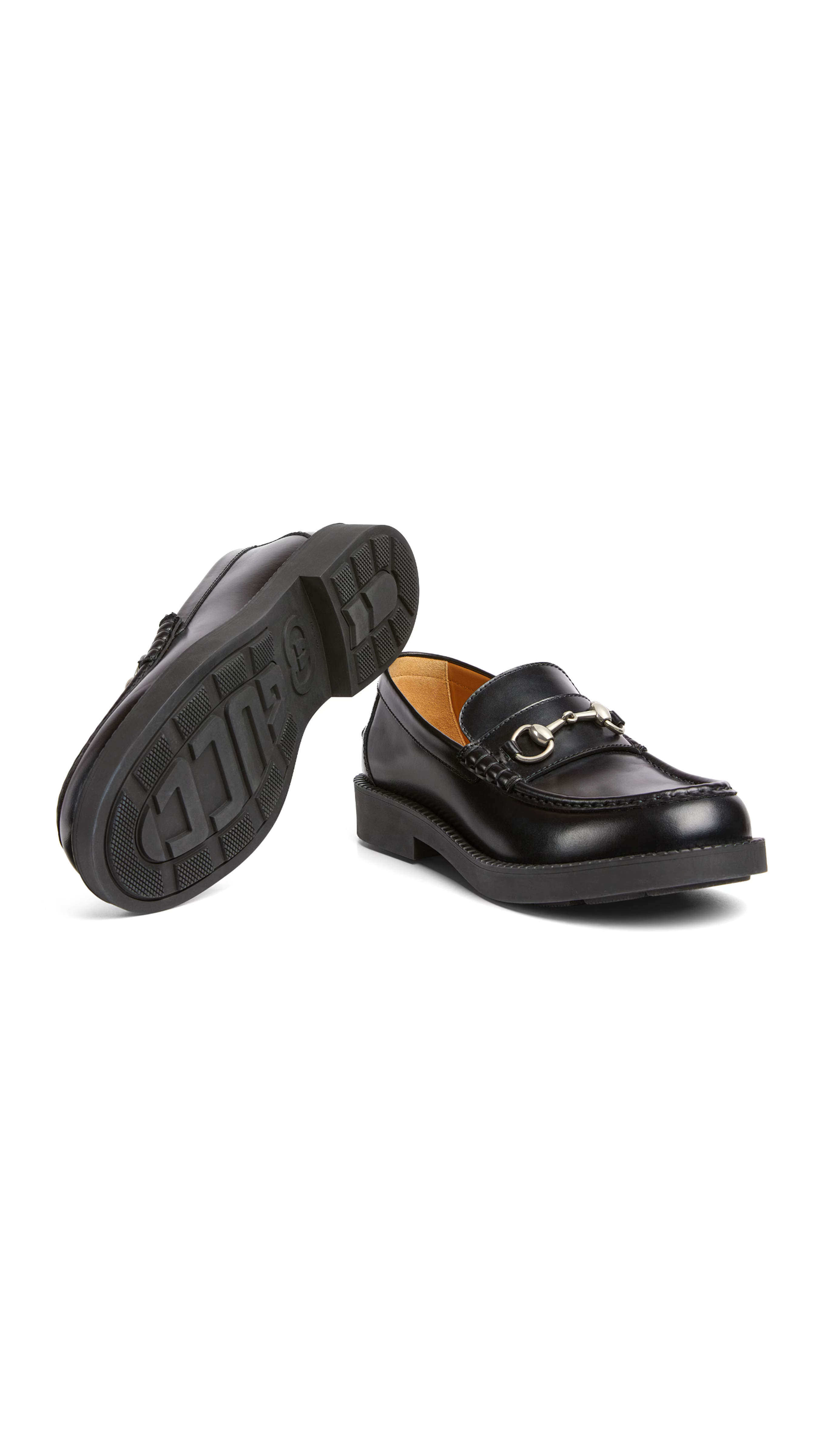 Leather Horsebit Loafers - Black