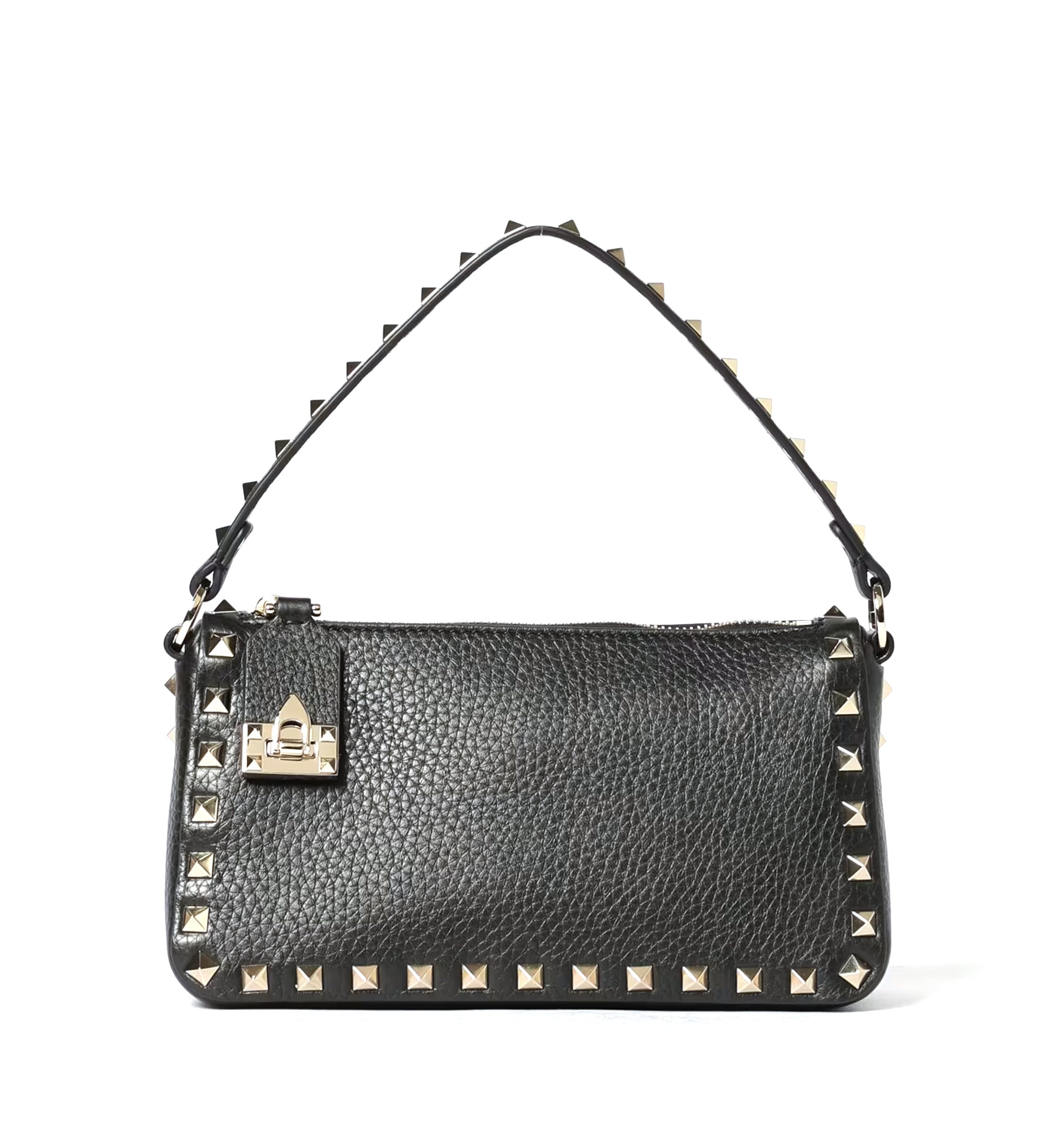 Rockstud Grained Leather Mini Bag