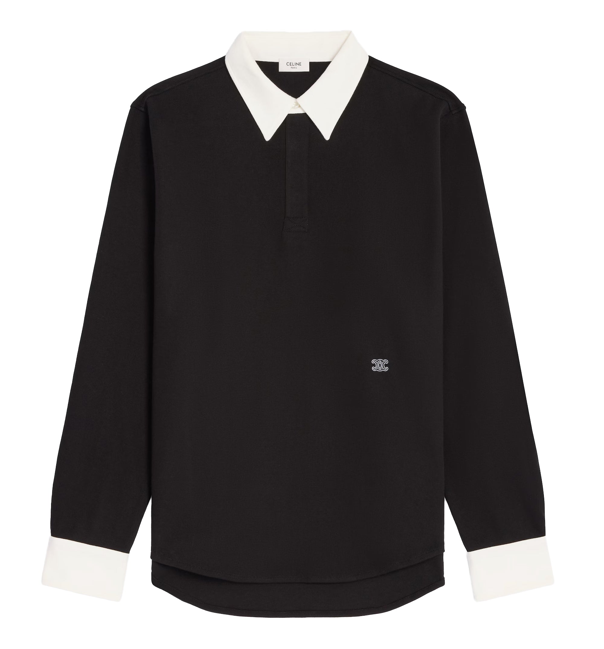 Polo Shirt in Ribbed Cotton Jersey