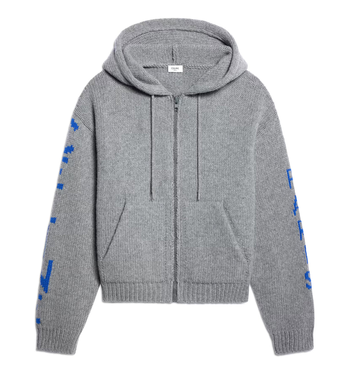 Hooded Cardigan In Ribbed Wool