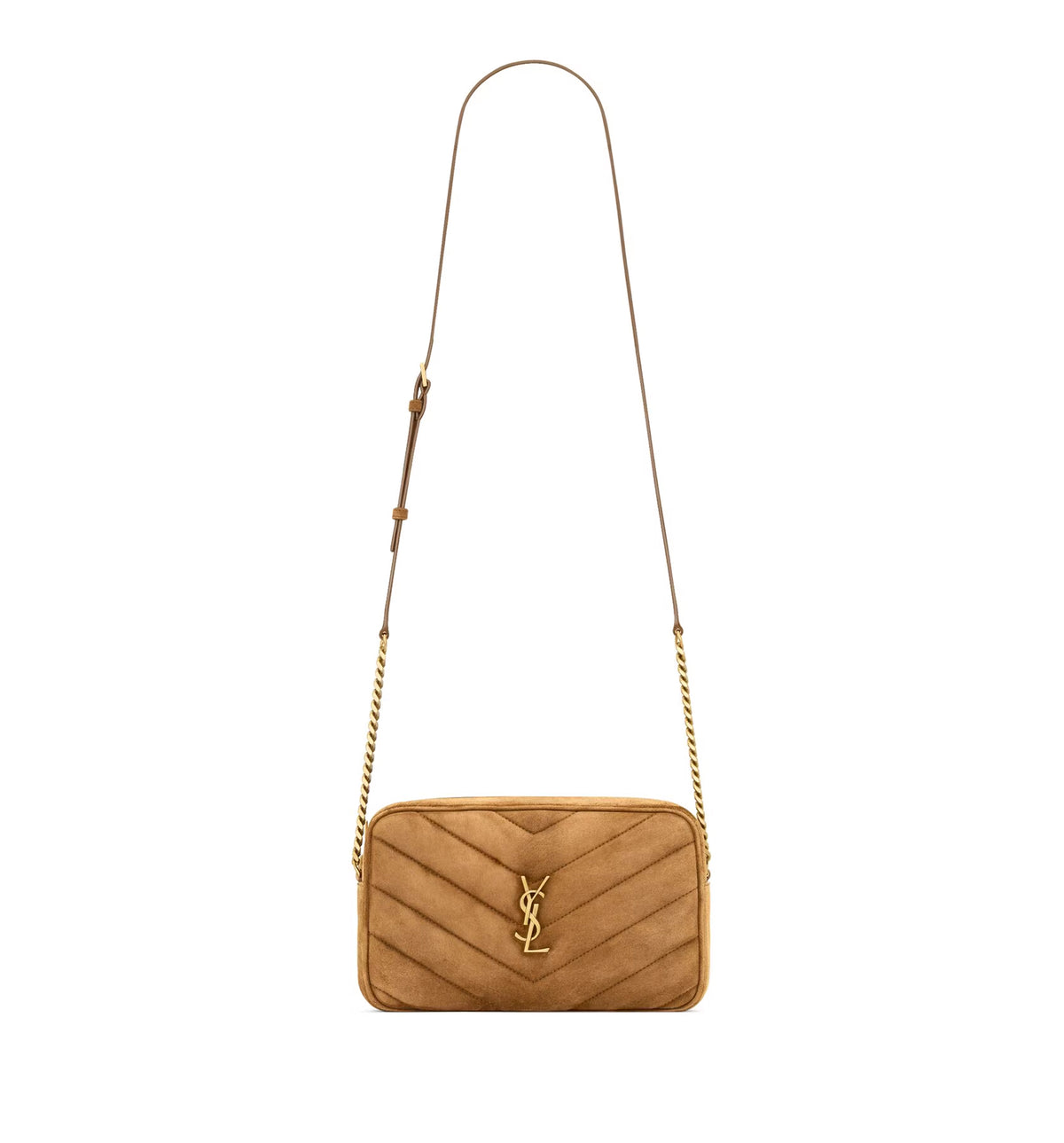 Loulou Camera Bag In Matelassé Suede