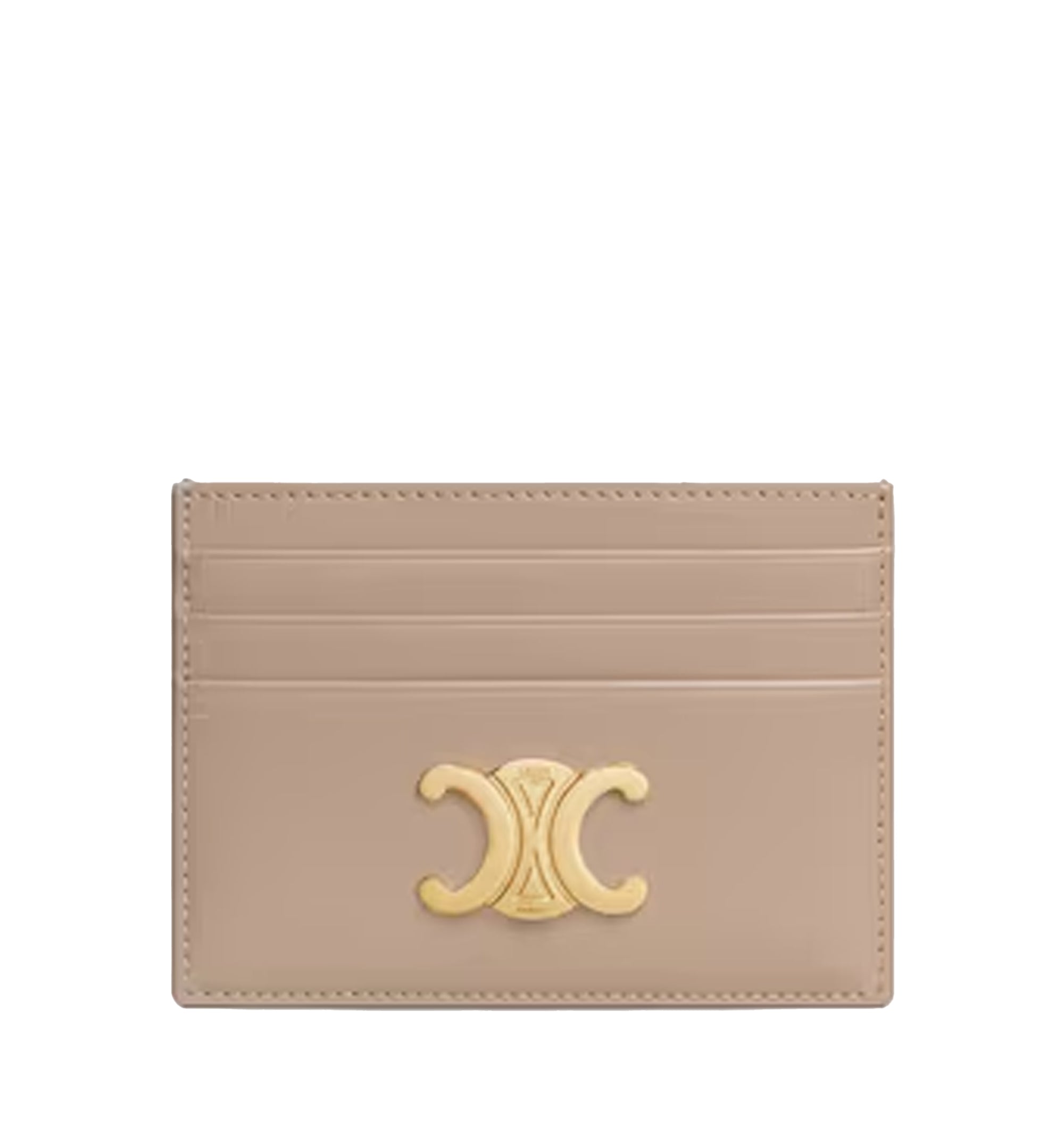 Triomphe Card Holder In Shiny Calfskin