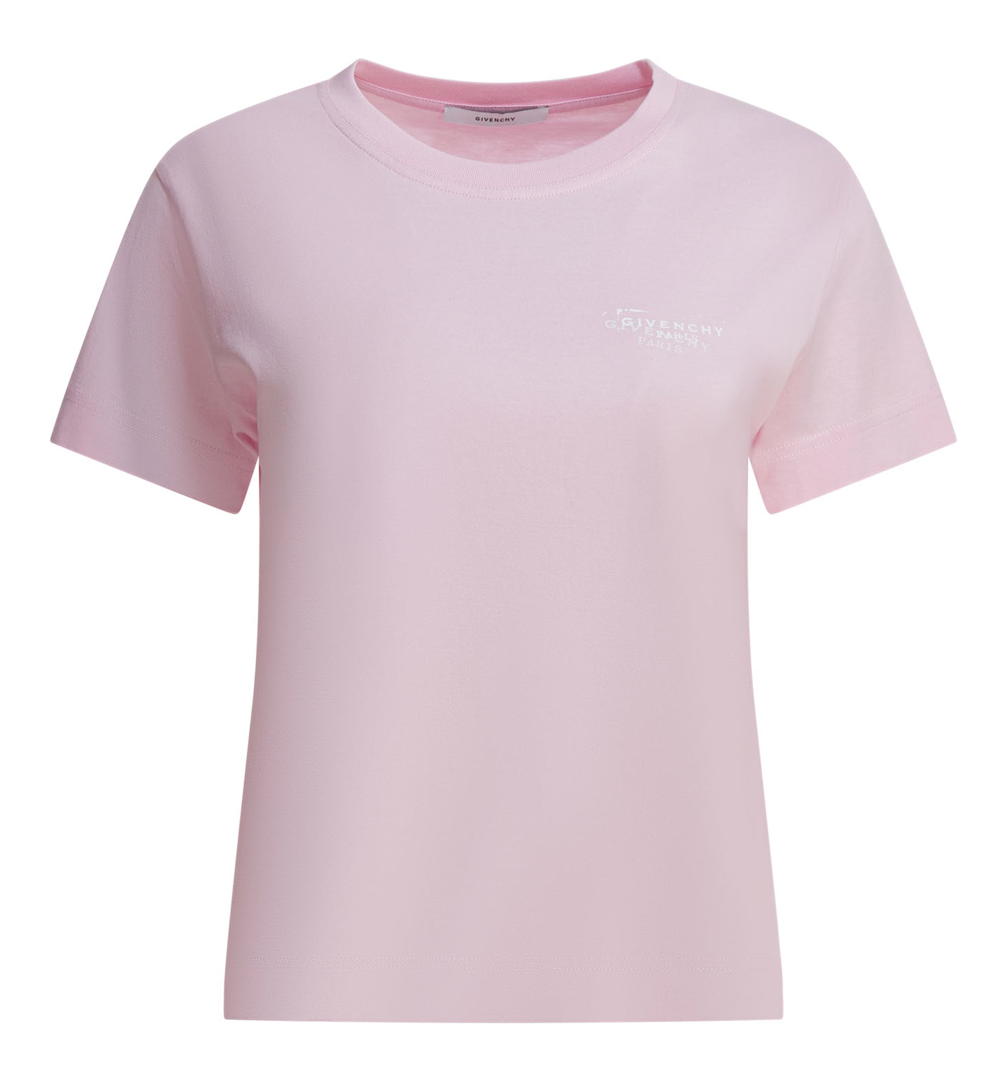 T-Shirt in Cotton With Givenchy Stamp Print