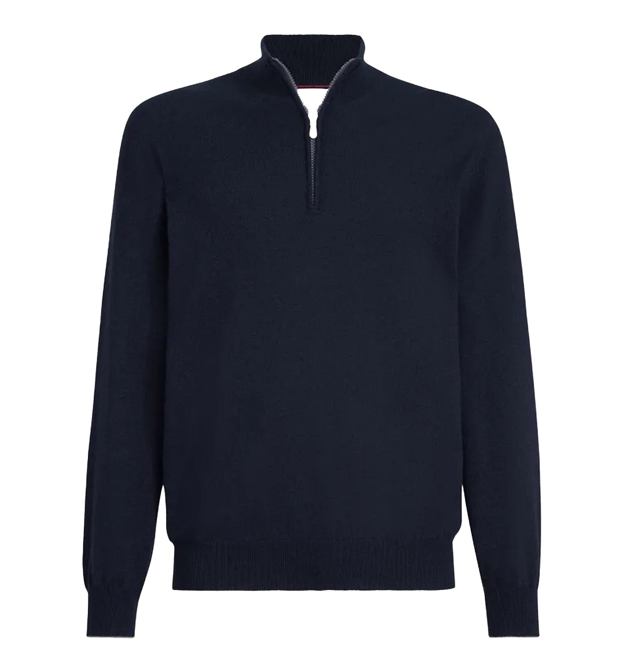 Cashmere sweater with half zip