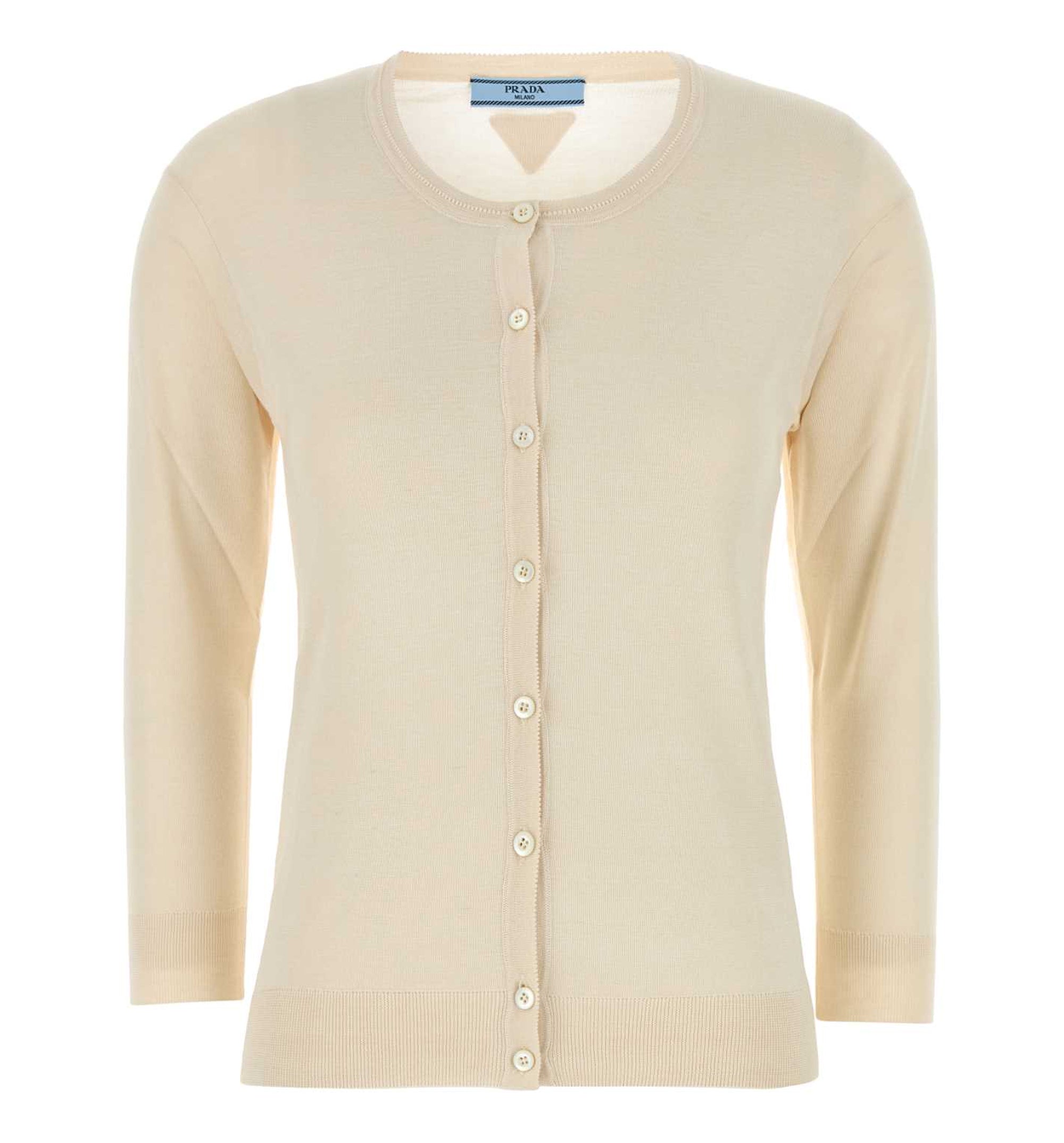 Cotton And Silk Knit Cardigan