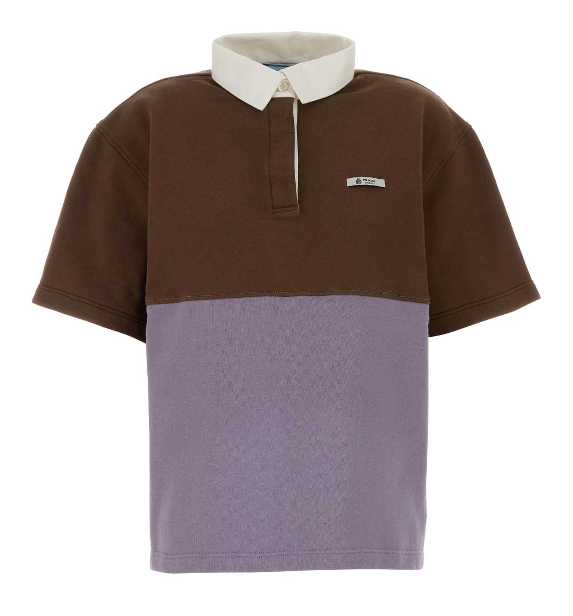Two-Tone Cotton Polo Shirt