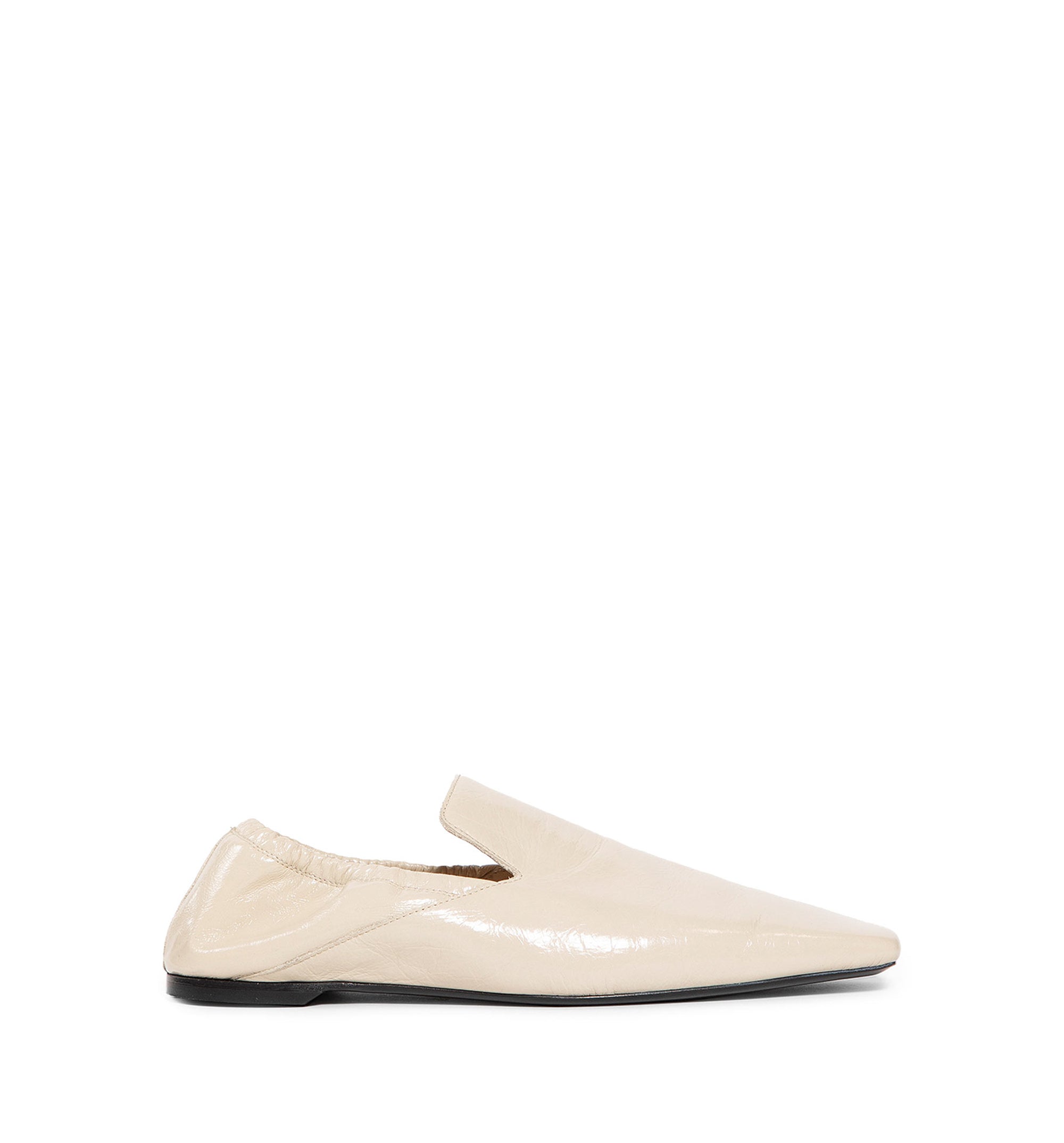 Elastic Back Leather Loafers