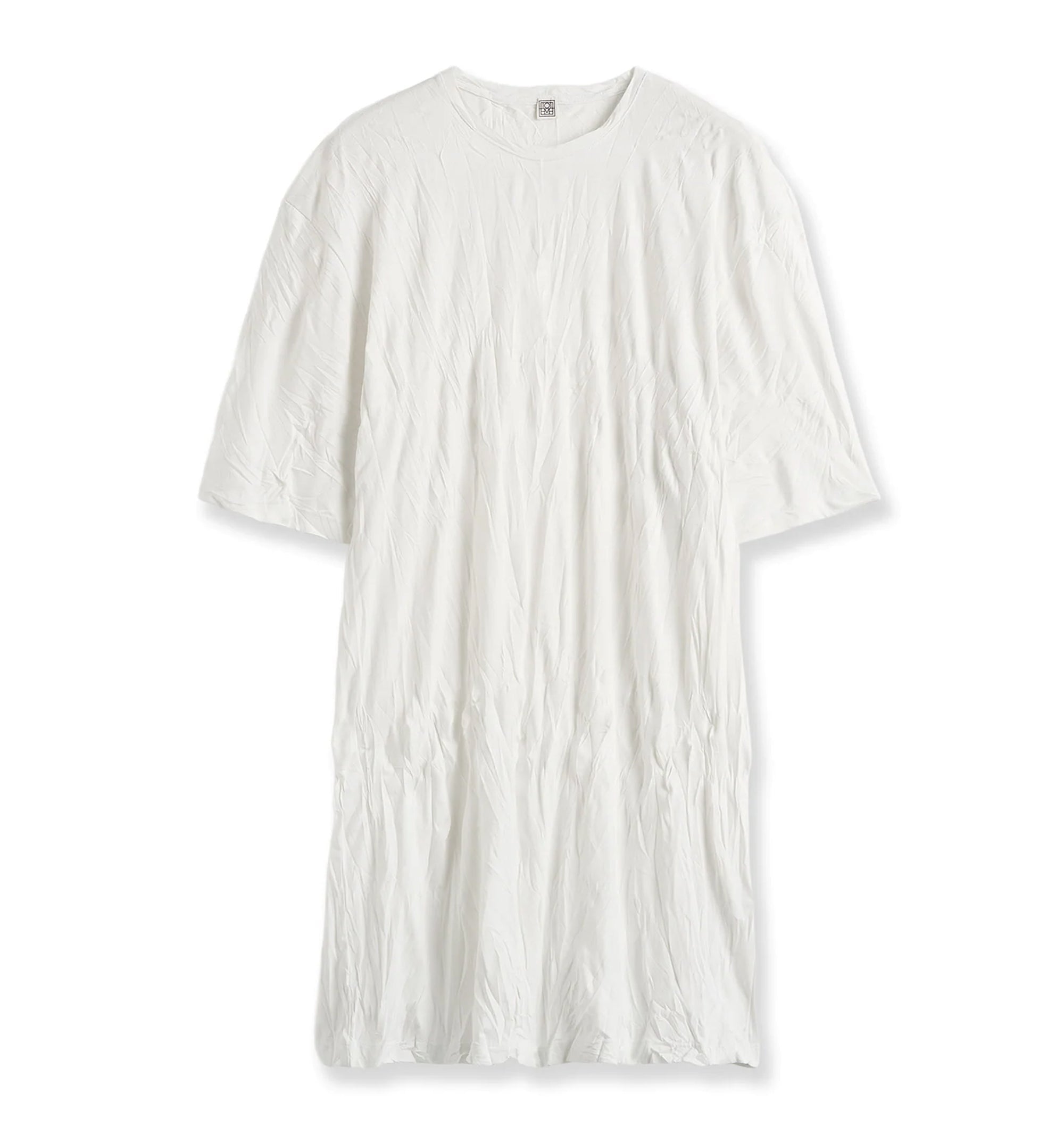 Relaxed Fit Short Cotton Blend Dress