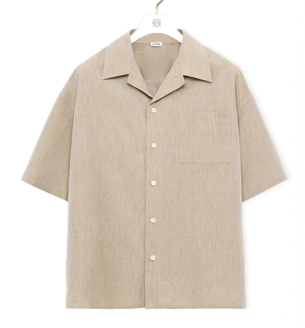 Short Sleeve Shirt in Wool and Cotton