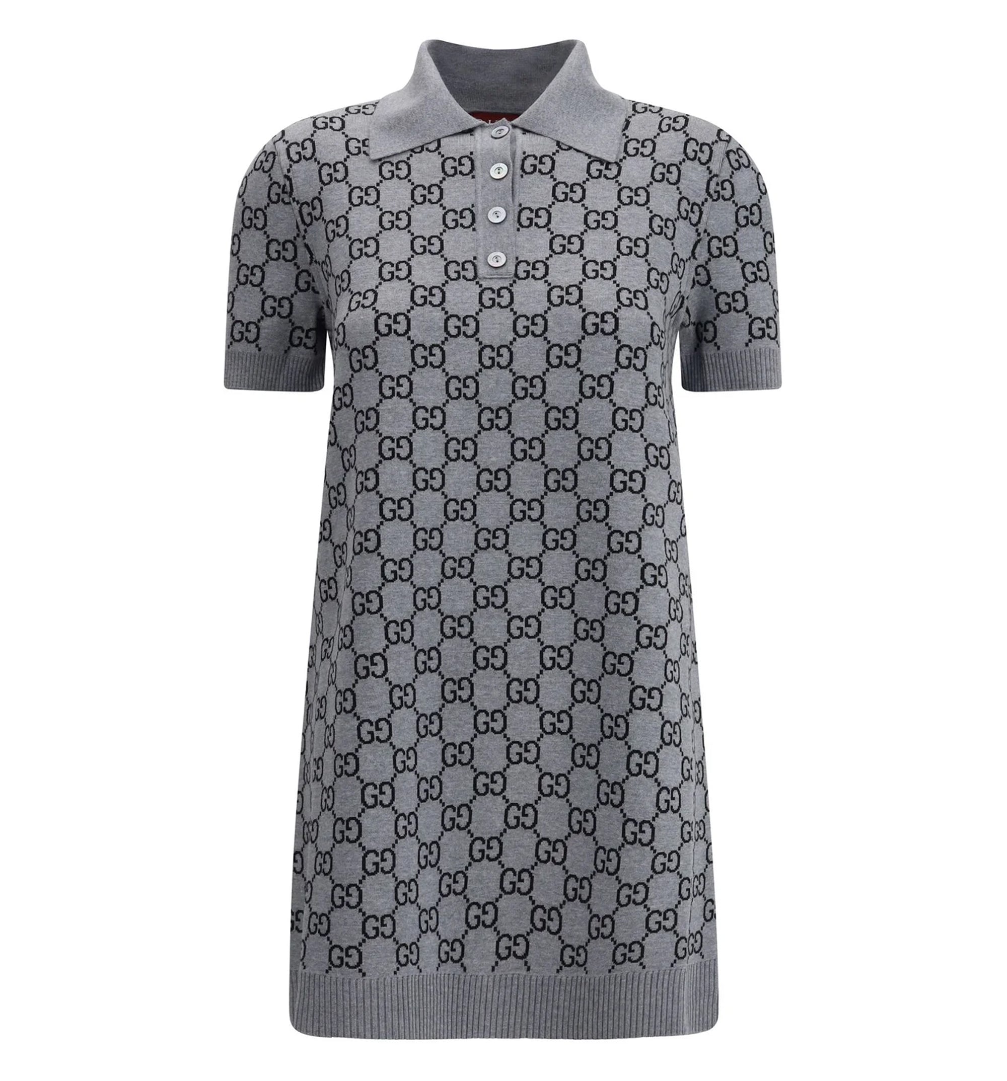 GG Wool Jacquard Polo Dress