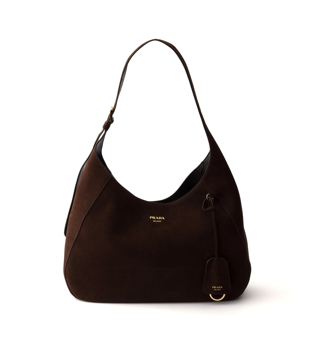 Prada Boogie large suede bag