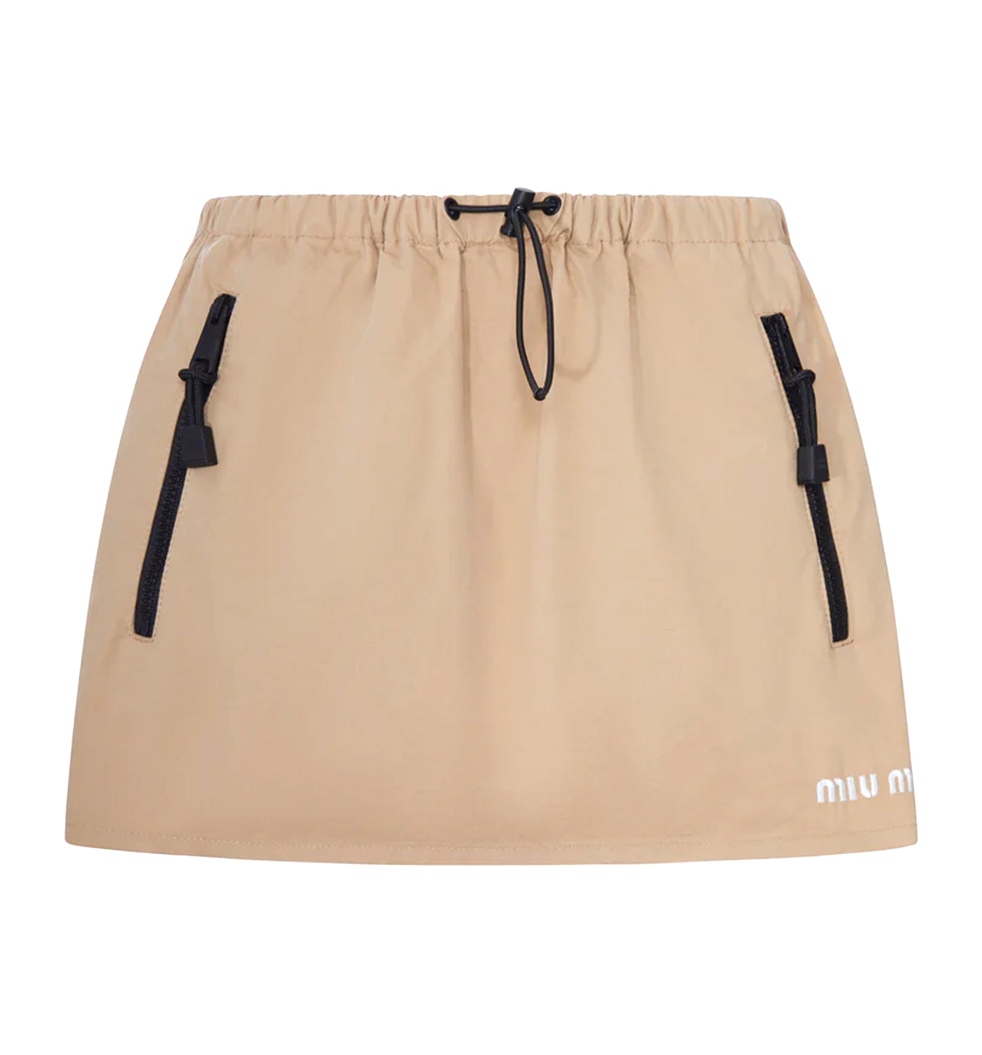 Washed gabardine miniskirt