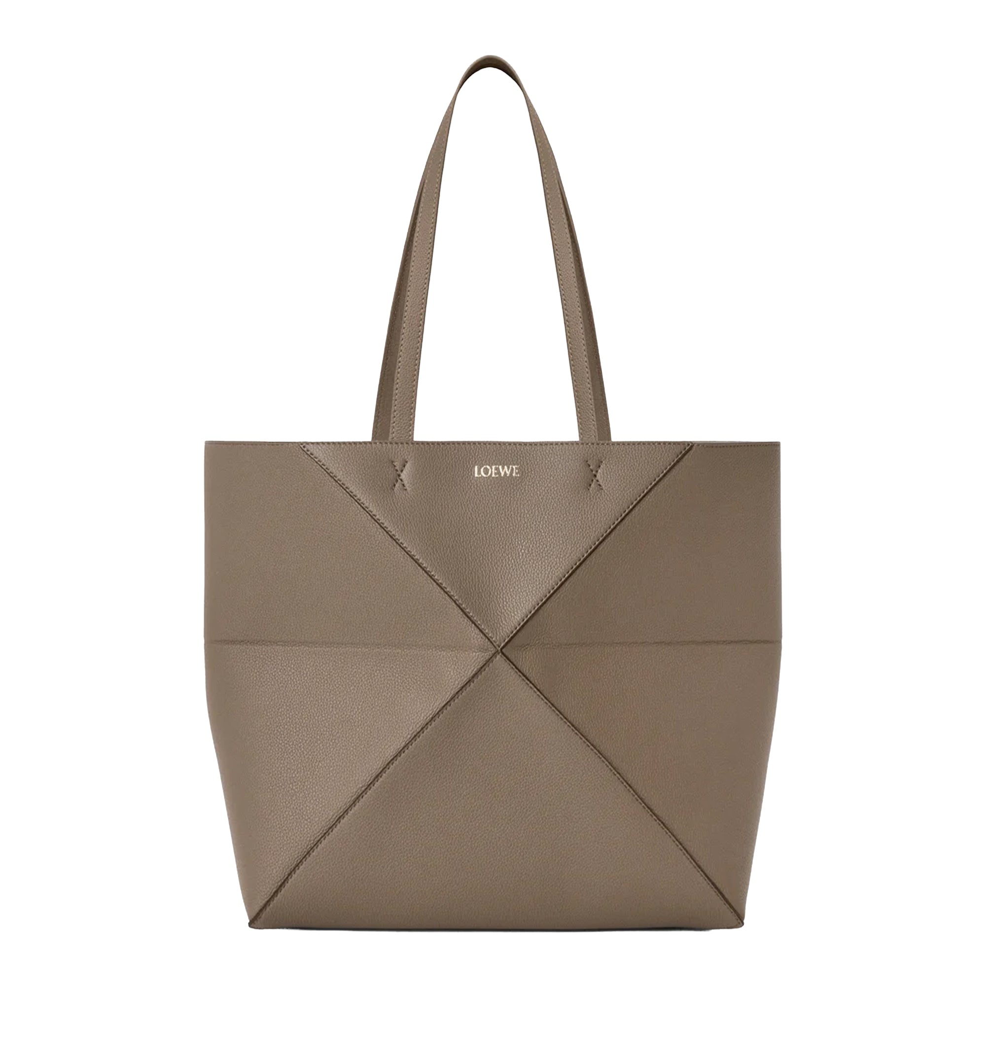 Medium Horizontal Puzzle Fold Tote In Soft Grained Calfskin
