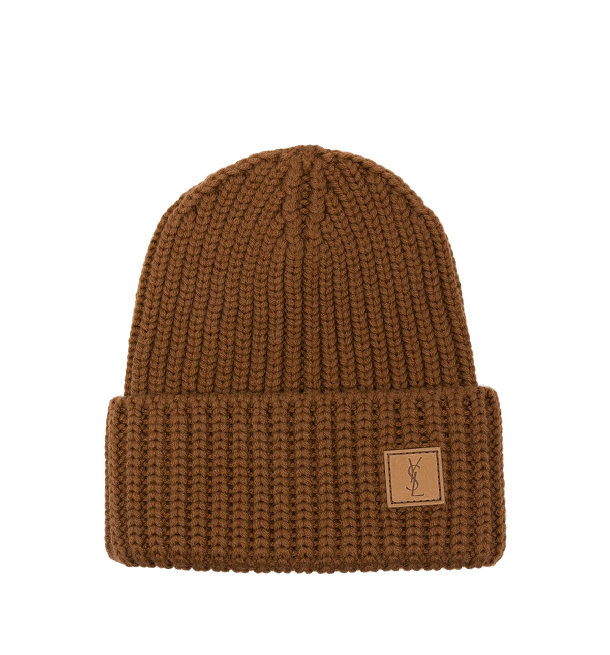 Logo-patch Ribbed-knit Beanie Hat