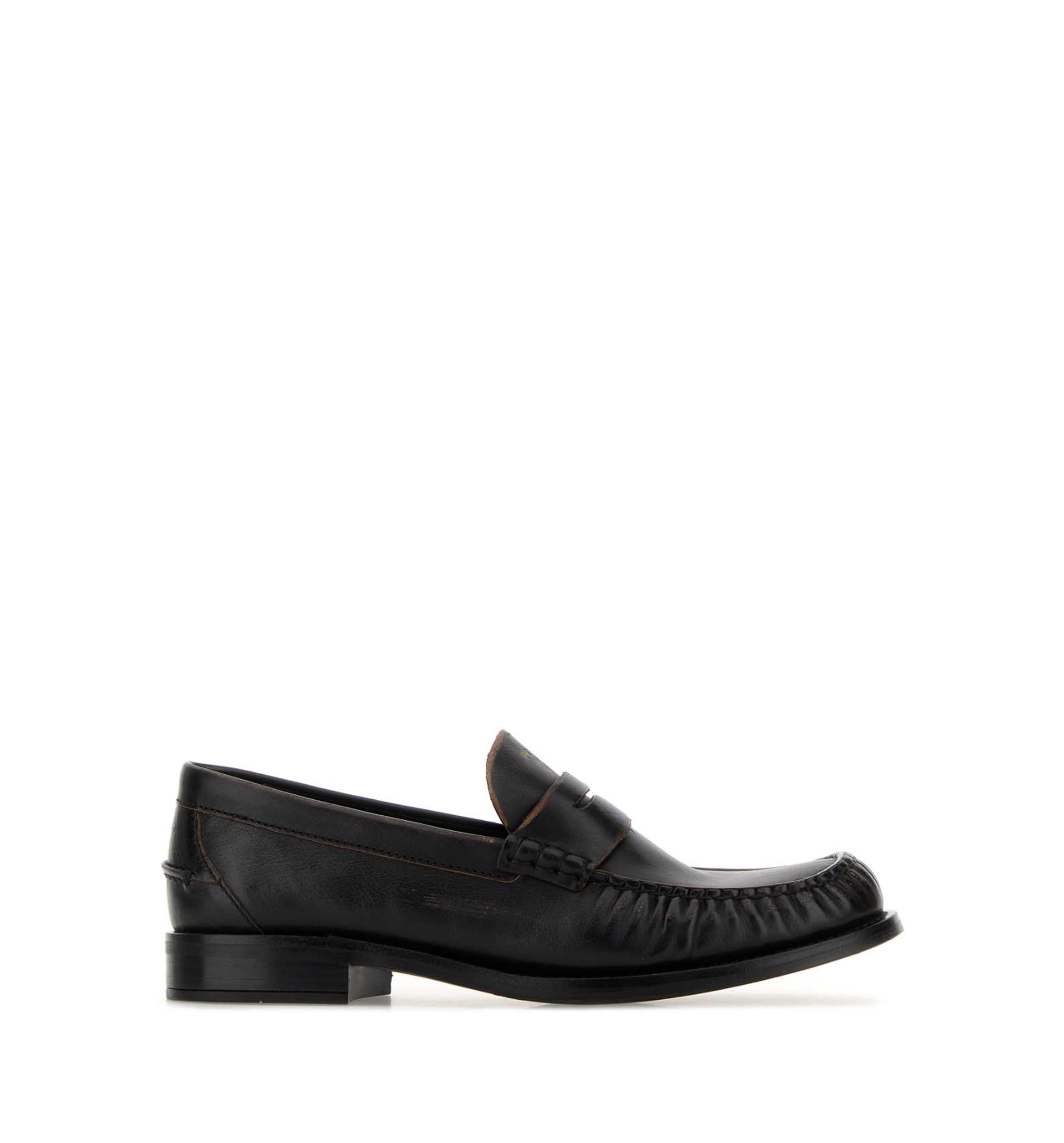 Brushed Leather Loafers