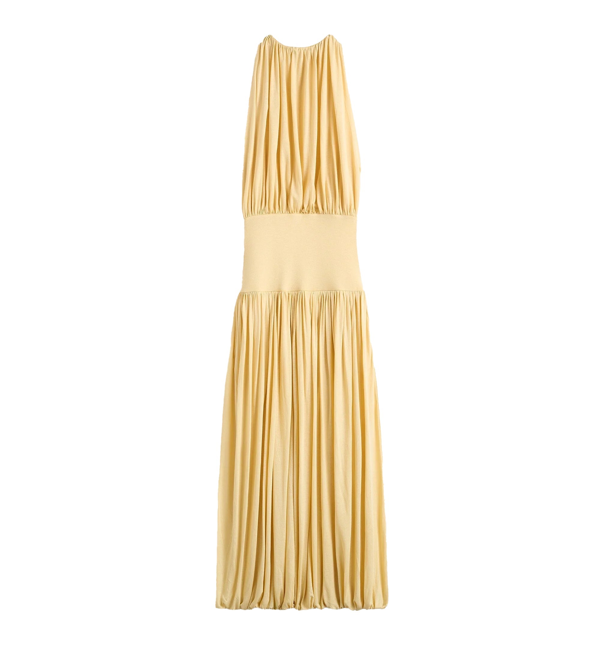 Draped Jersey Maxi Dress