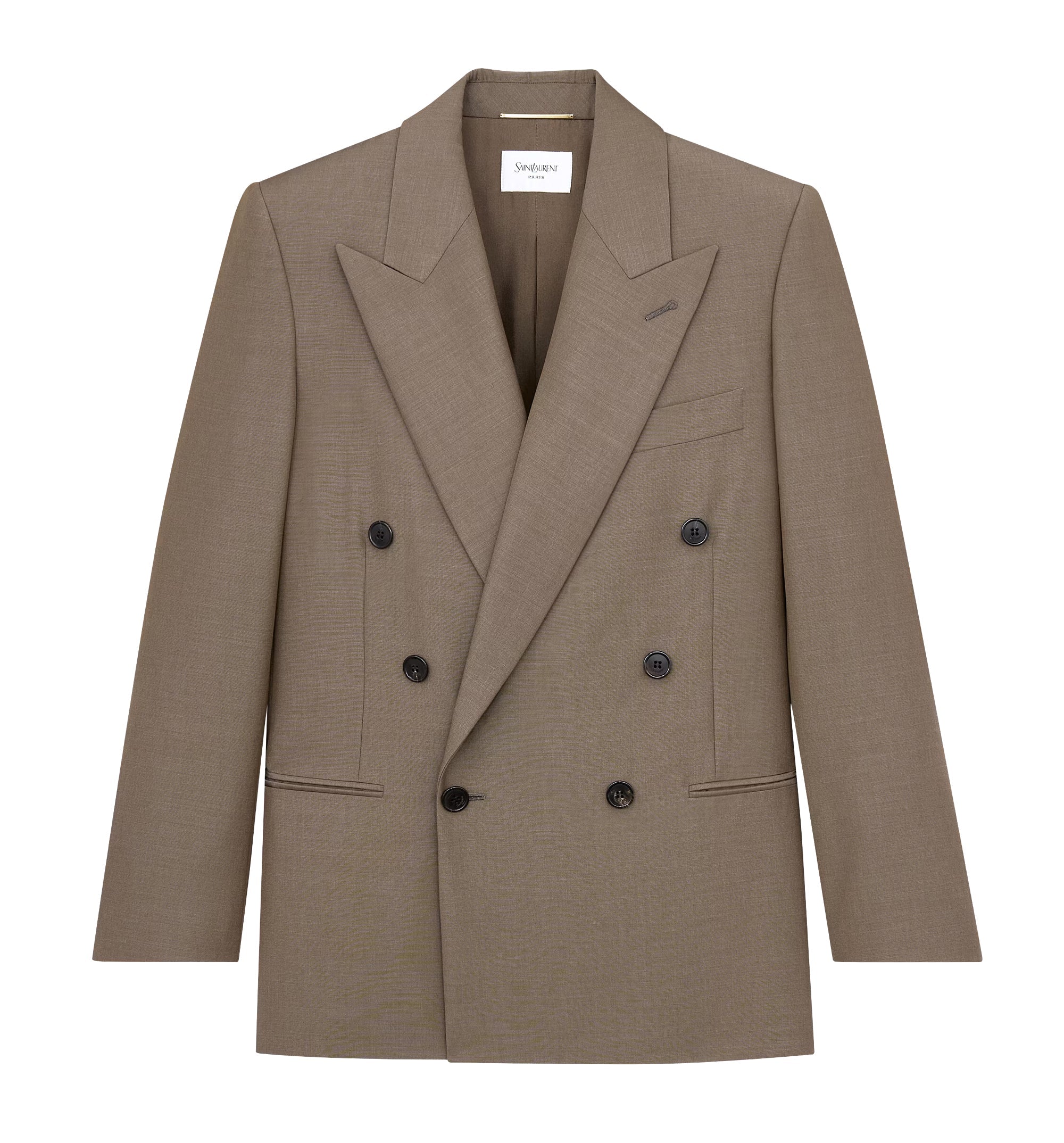 Double-Breasted Jacket In Light Wool And Mohair