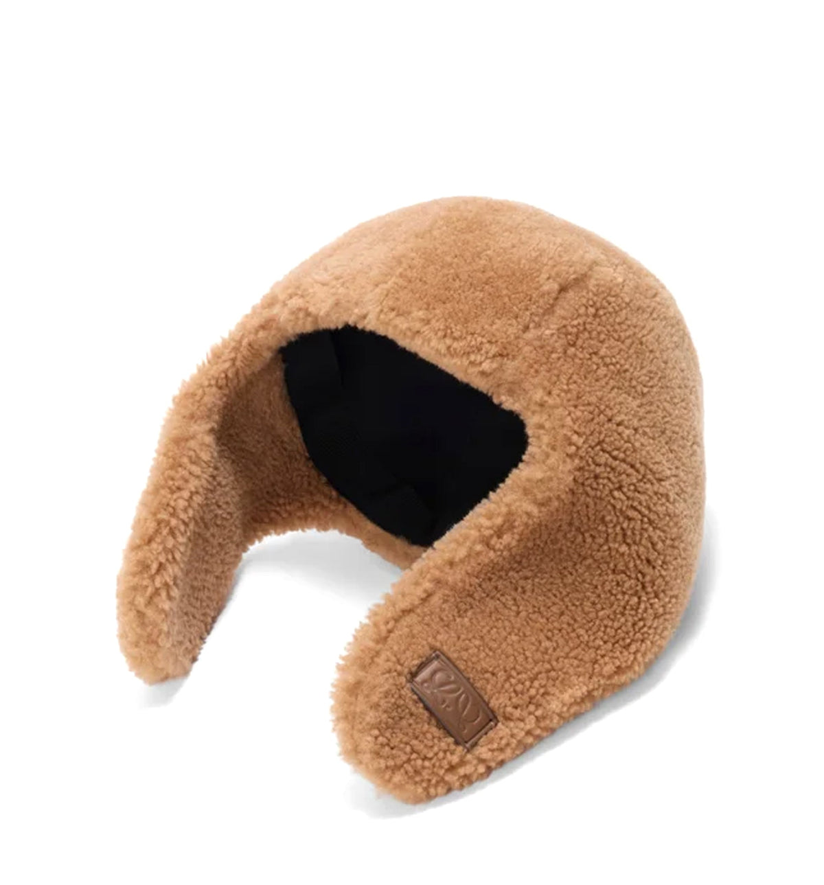 Aviator hat in shearling