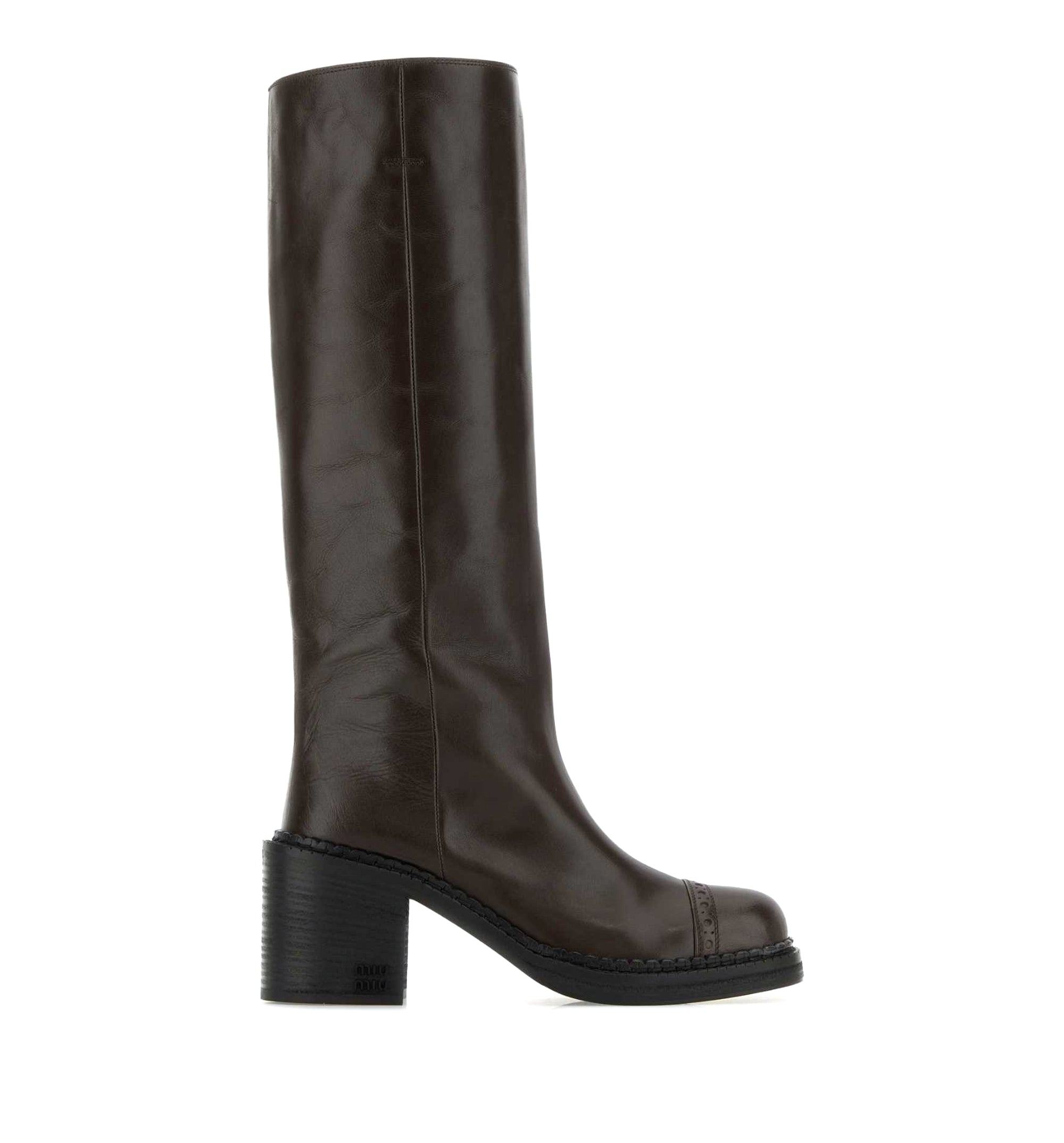 Leather Knee-High Boots