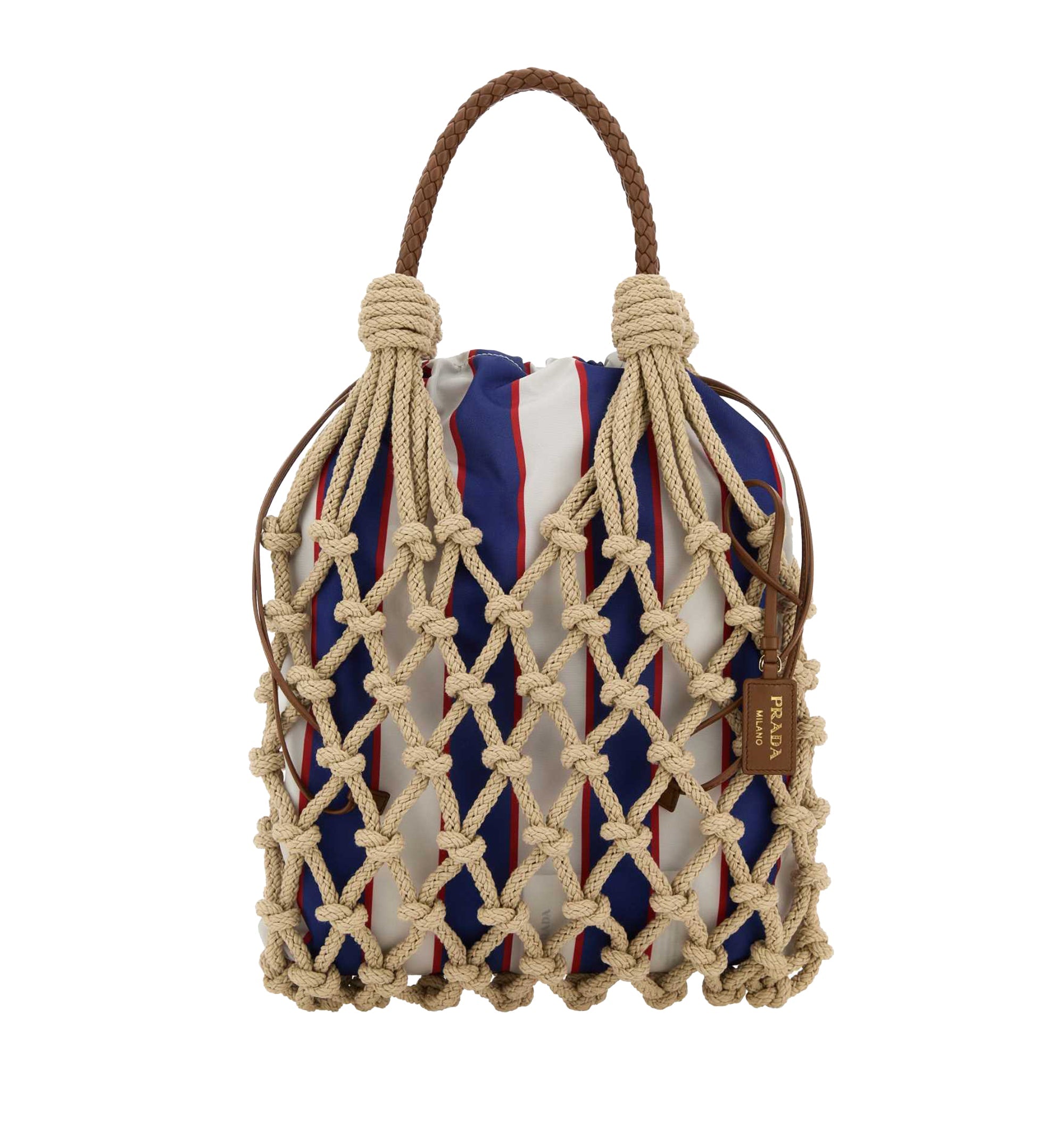 Prada Noué Medium Cotton Macramé Bag