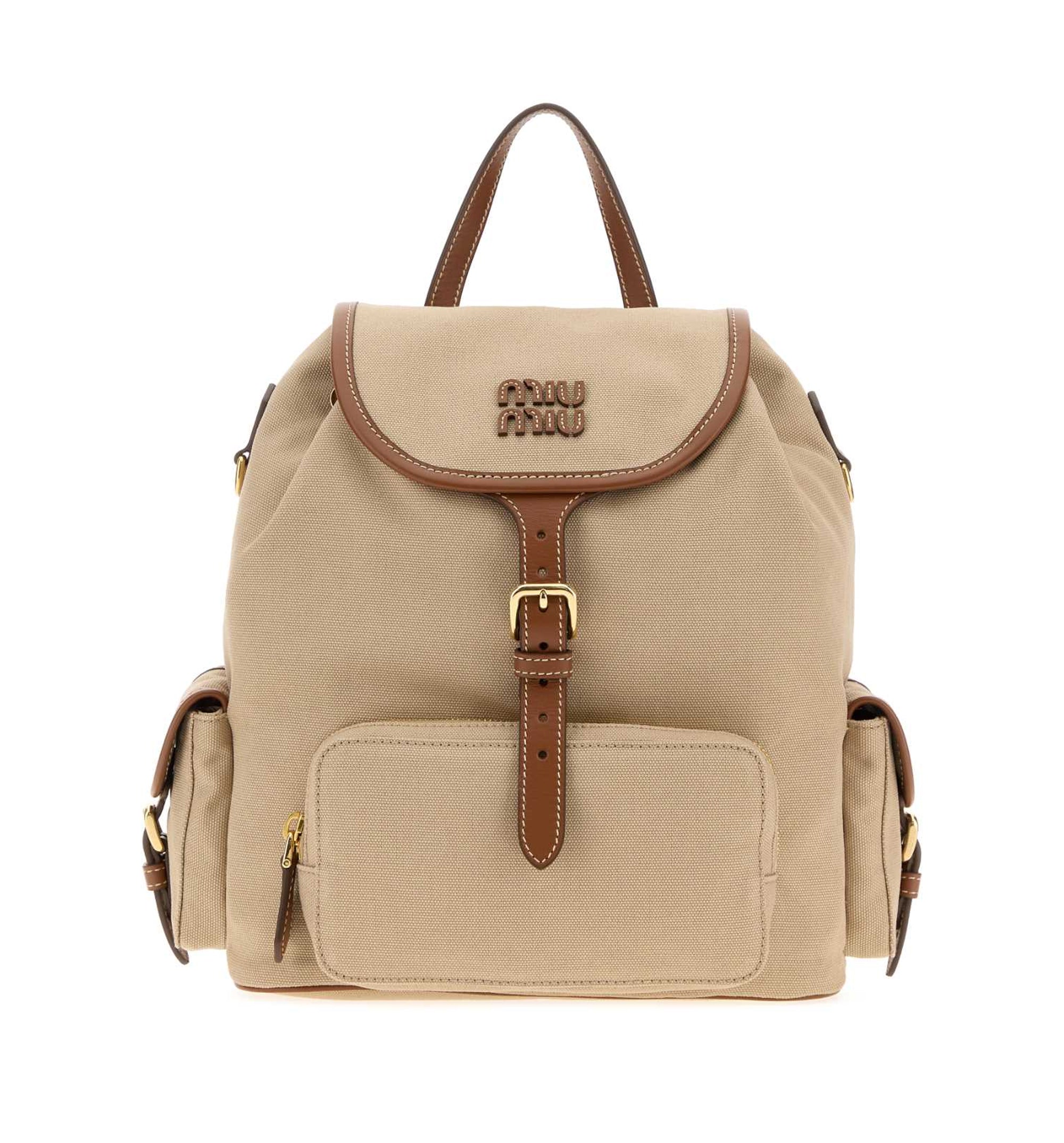 Canvas And Leather Backpack