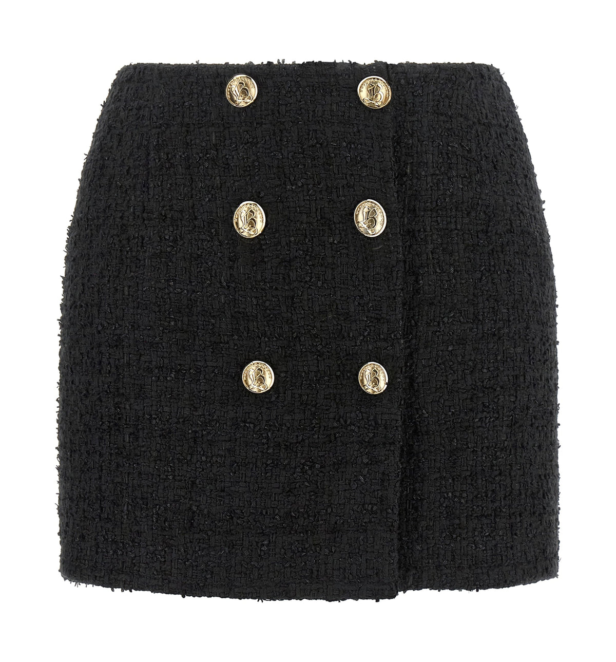 Embossed button detail miniskirt
