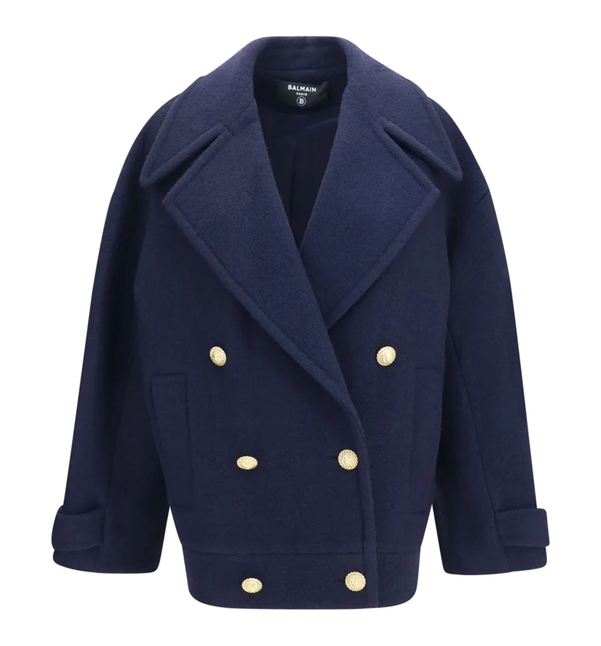Double-breasted wool Coat with buttons