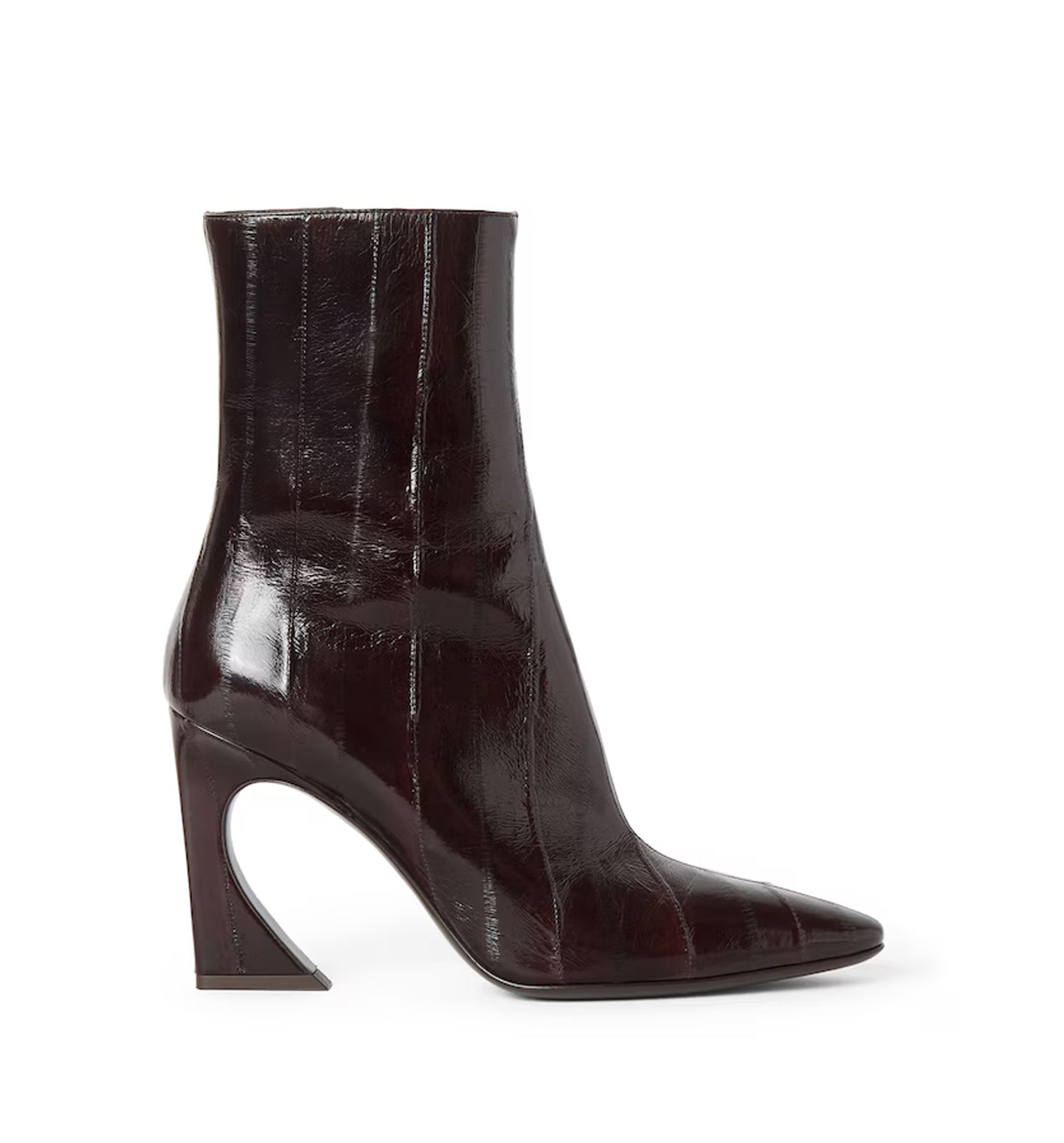 Fendi Arco Hagfish Leather Ankle Boots